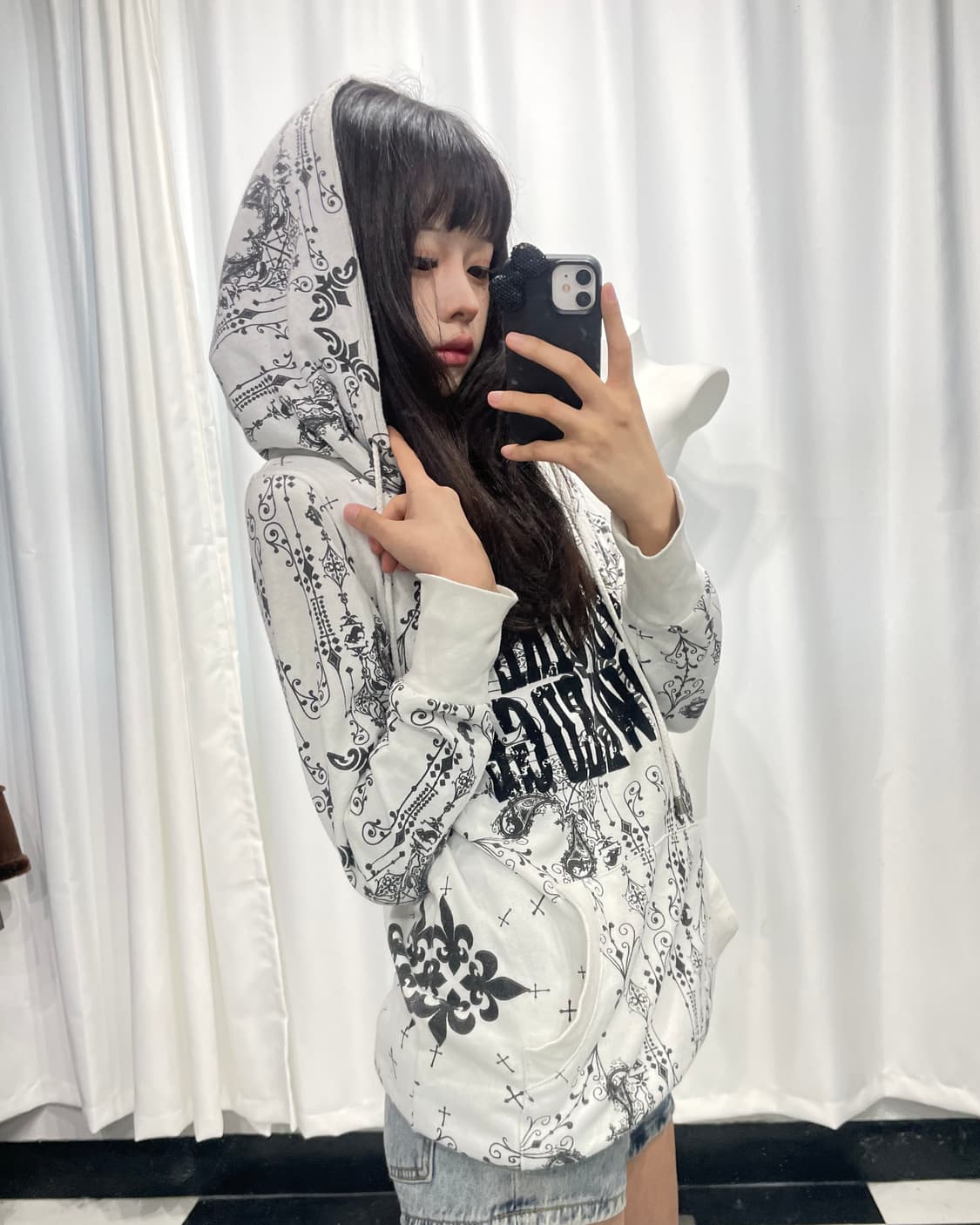 🎸화이트 레터링 디테일 후디🎸 상품이미지2