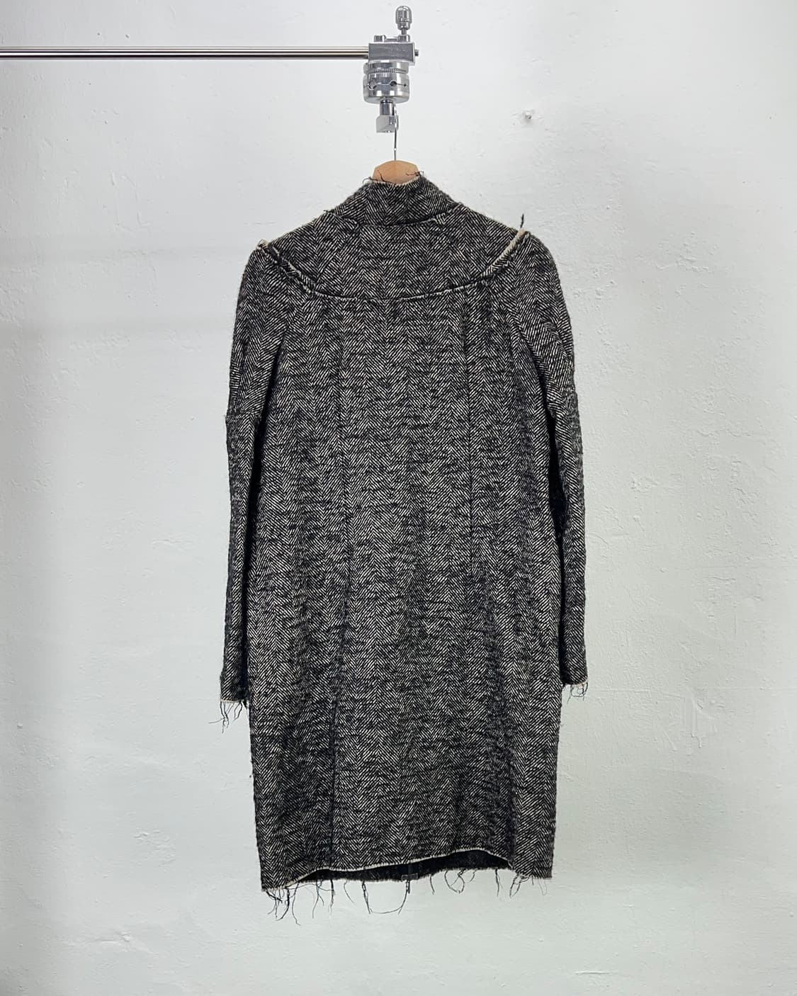 마르니 차콜 알파카 프론트 웨어 울 디스레스팅 코트 상품이미지6