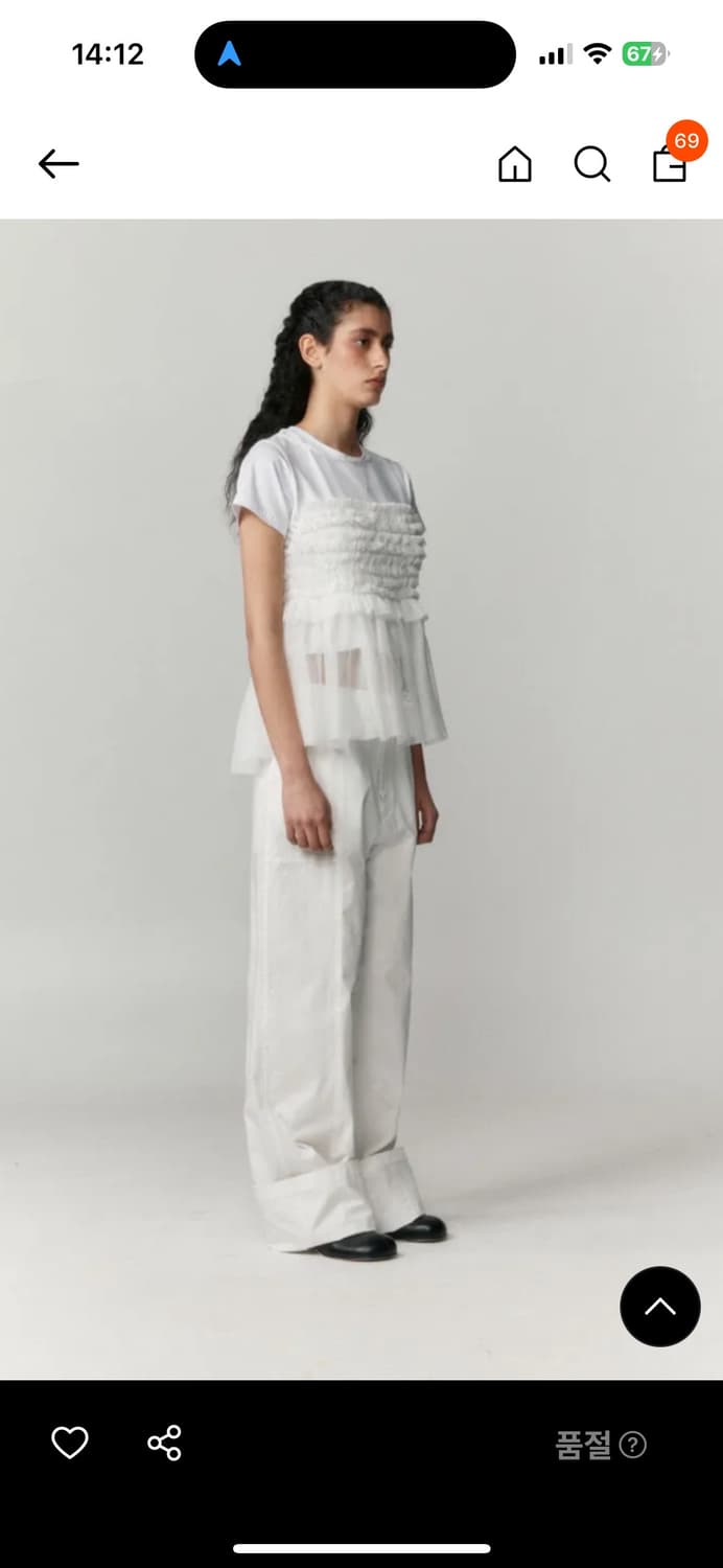 버뮬라 ruffle tulle blouse 상품이미지3