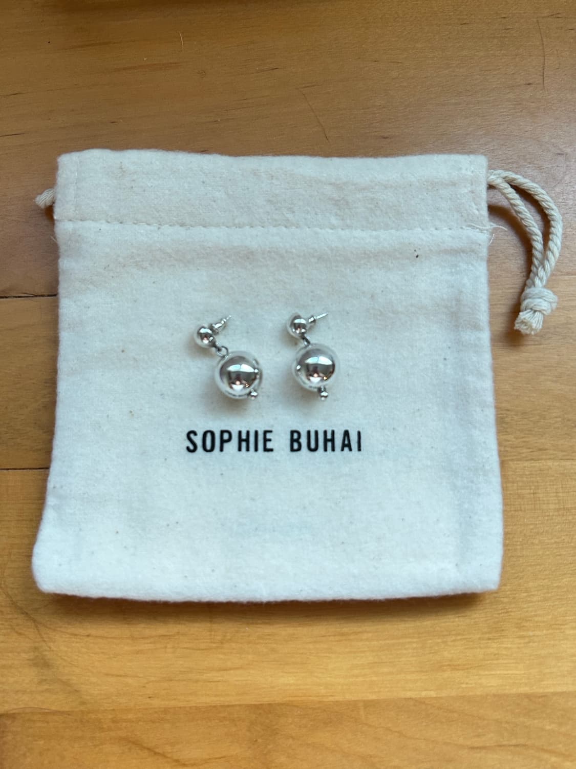 소피부하이 볼 드랍 실버 이어링 상품이미지7