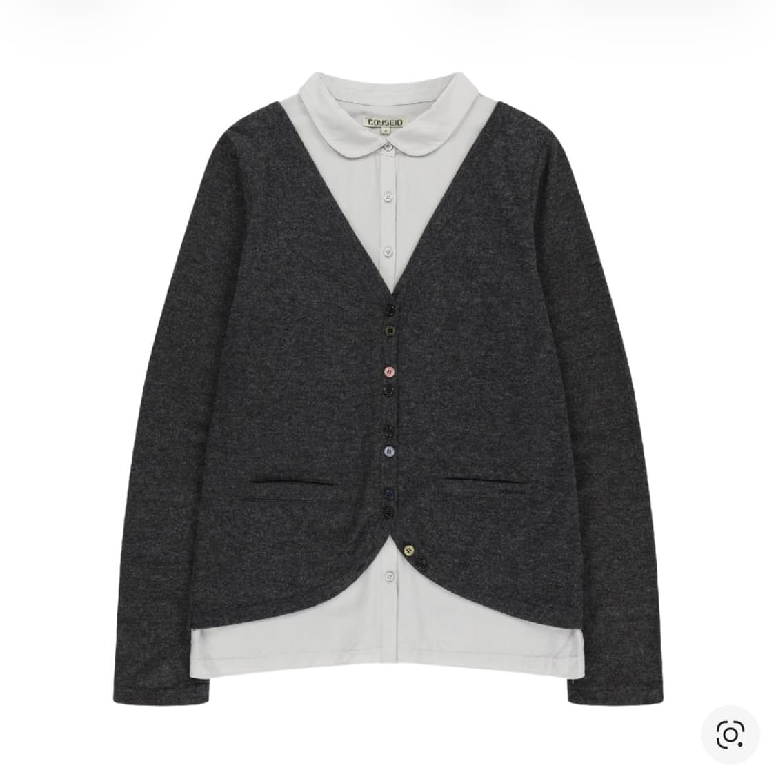코이세이오 레이어드 셔츠 가디건 다크 그레이 1사이즈 상품이미지1