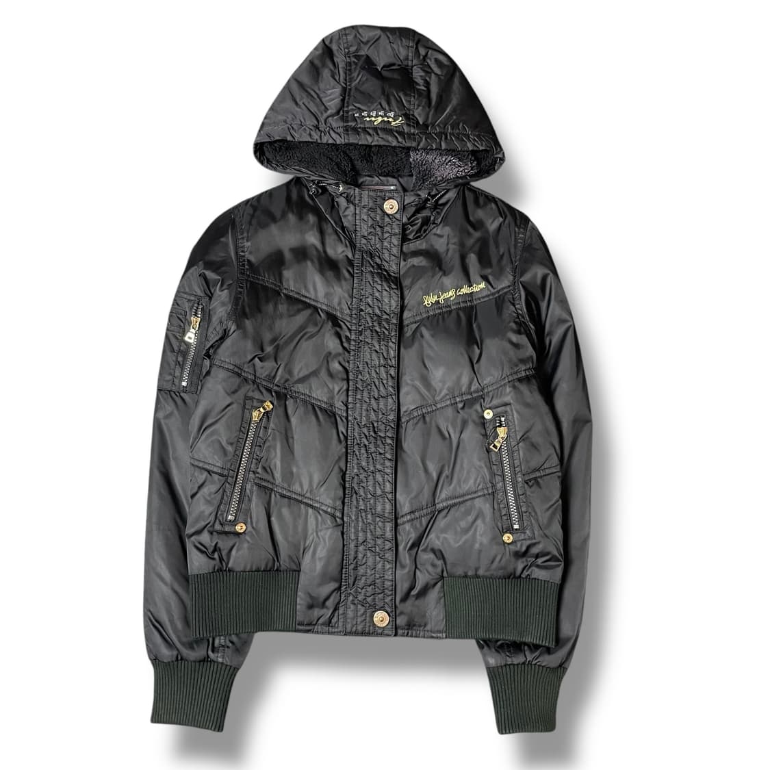 FUBU 금장 로고 블랙 푸퍼 자켓 S 상품이미지1