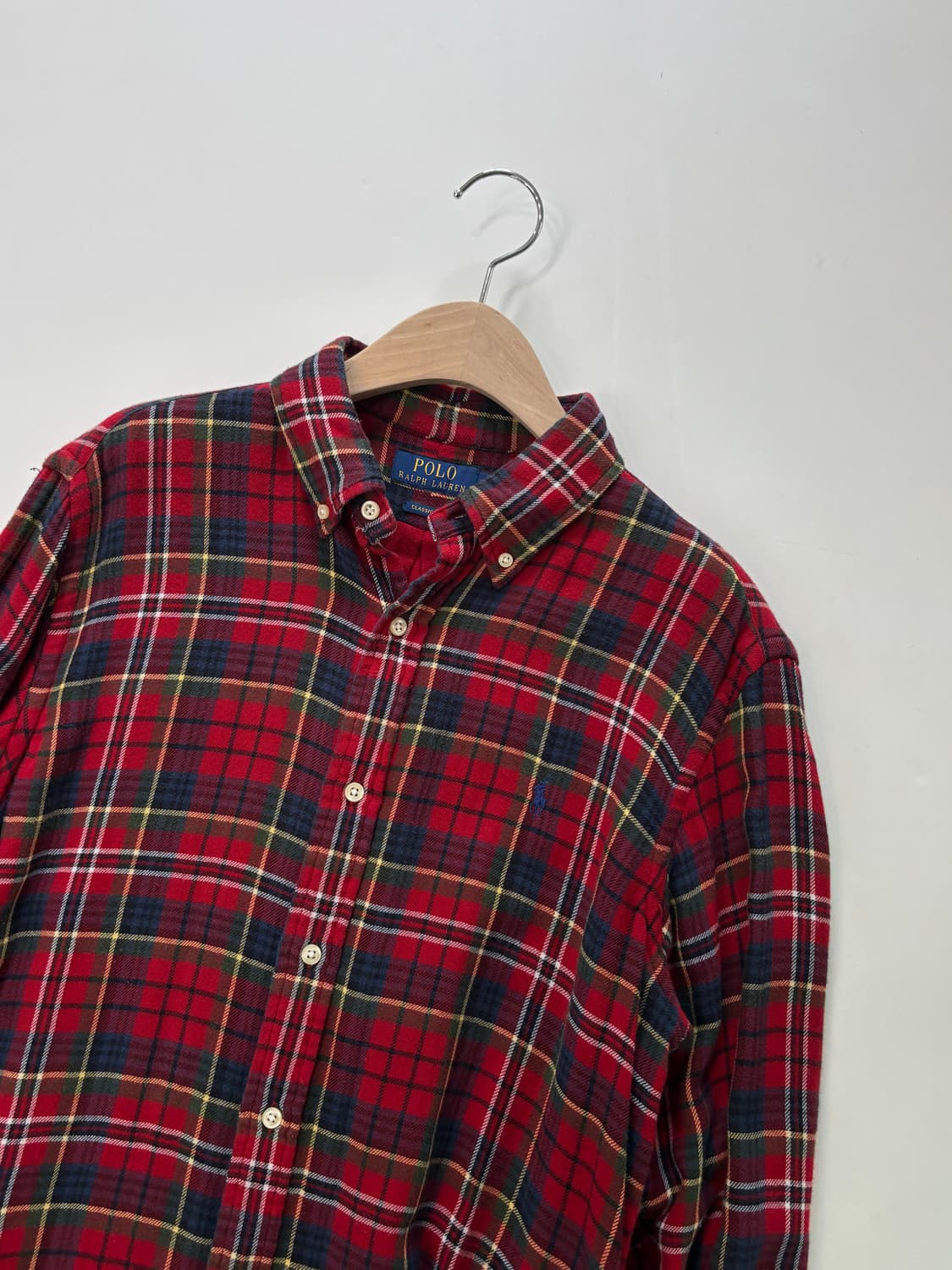 Polo 폴로 랄프로렌 QR신형 커스텀핏 플란넬 체크 셔츠  상품이미지3