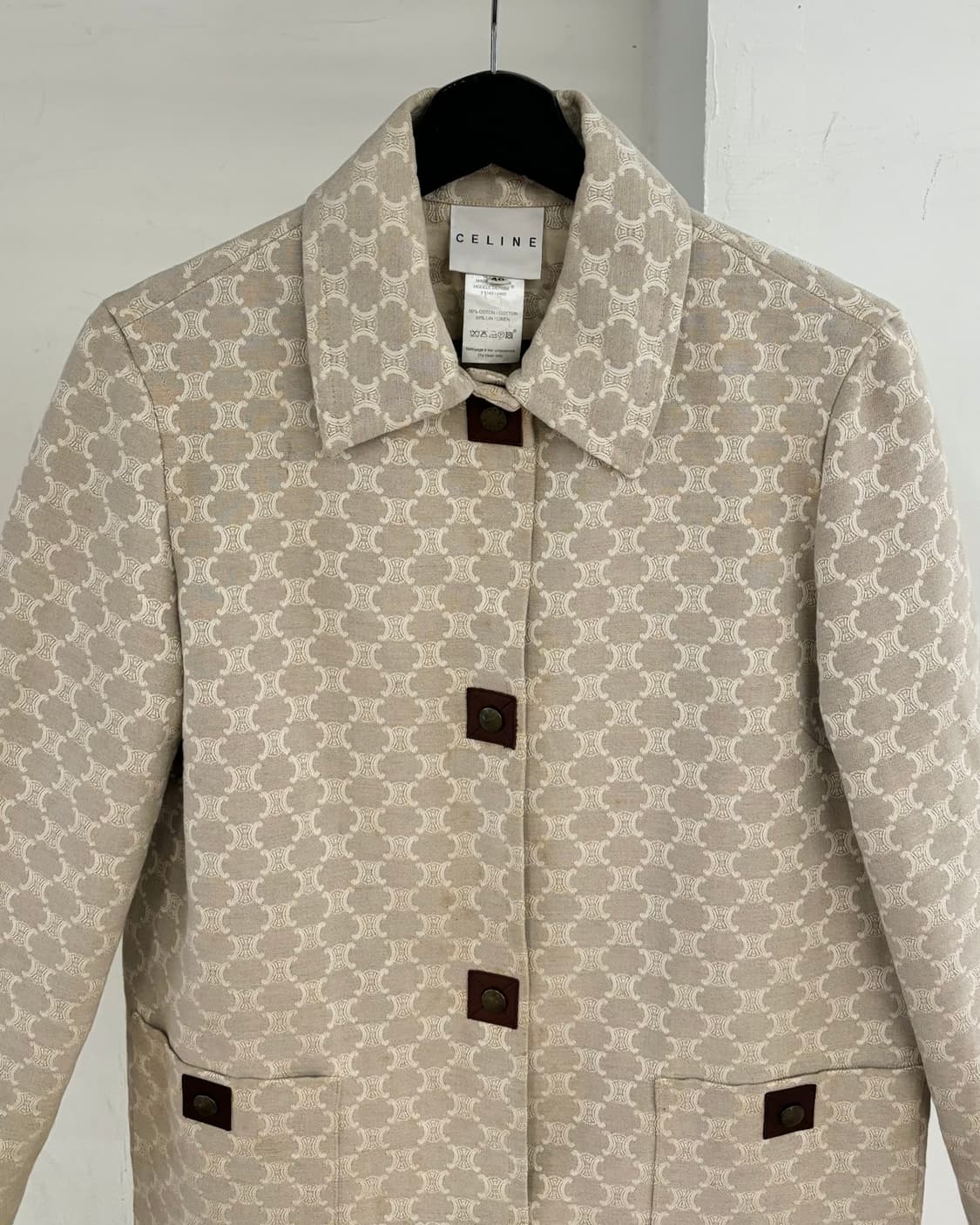 셀린느 베이지 마카담 패턴 자켓 상품이미지2