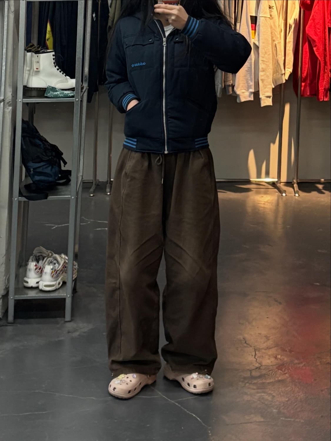 아디다스 네이비 윈터봄버 숏패딩 A3047 상품이미지1