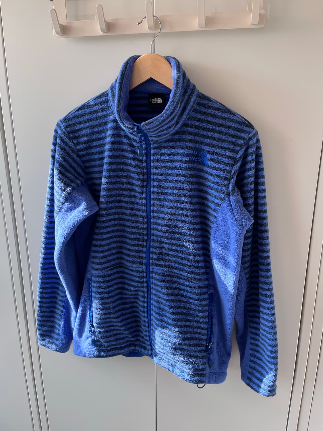 노스페이스 블루 스트라이프 후리스 집업 상품이미지7