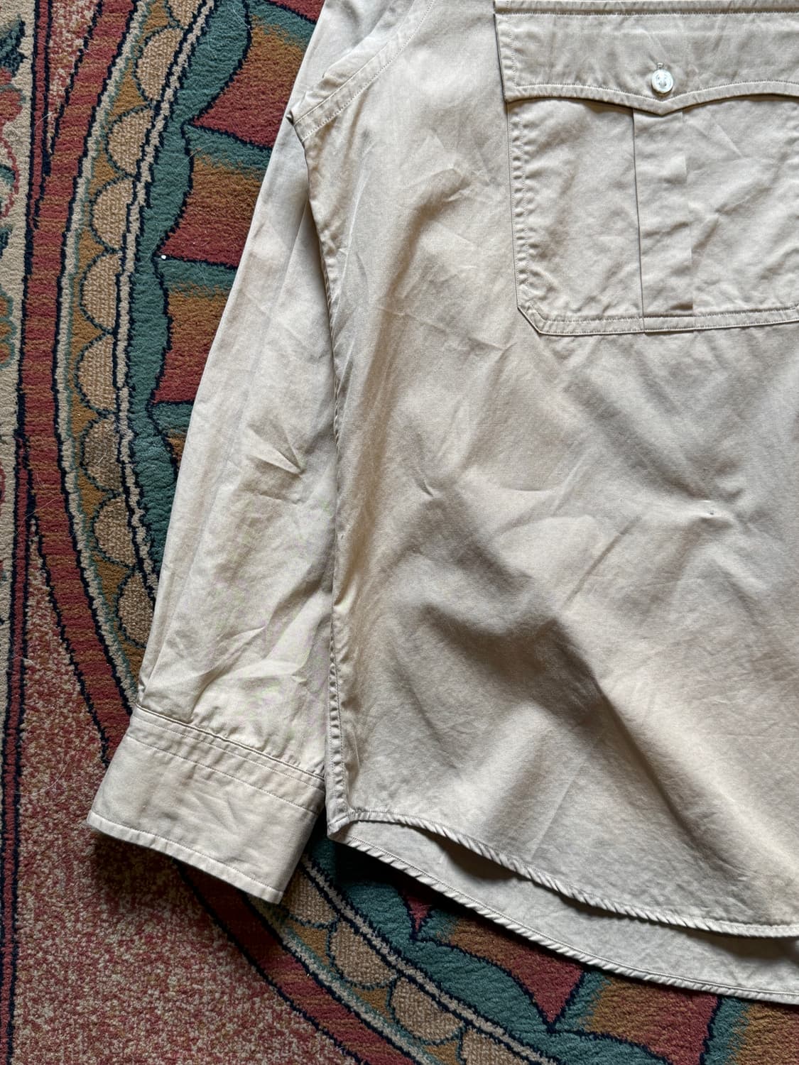 Porter Classic Roll Up Shirt Beige Color 상품이미지7