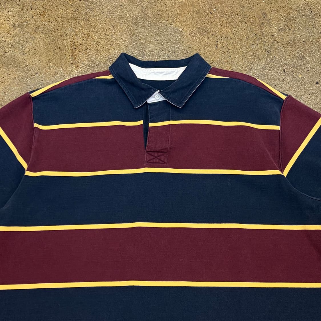 00s 미국 빈티지 엘엘빈 스트라이프 헤비코튼 럭비티 상품이미지4