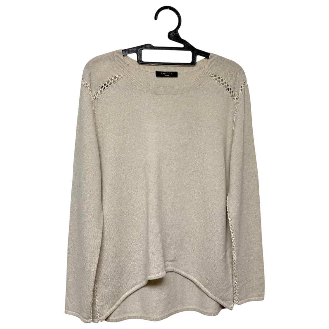 캐시미어 베이지 울 언발 니트 상품이미지2