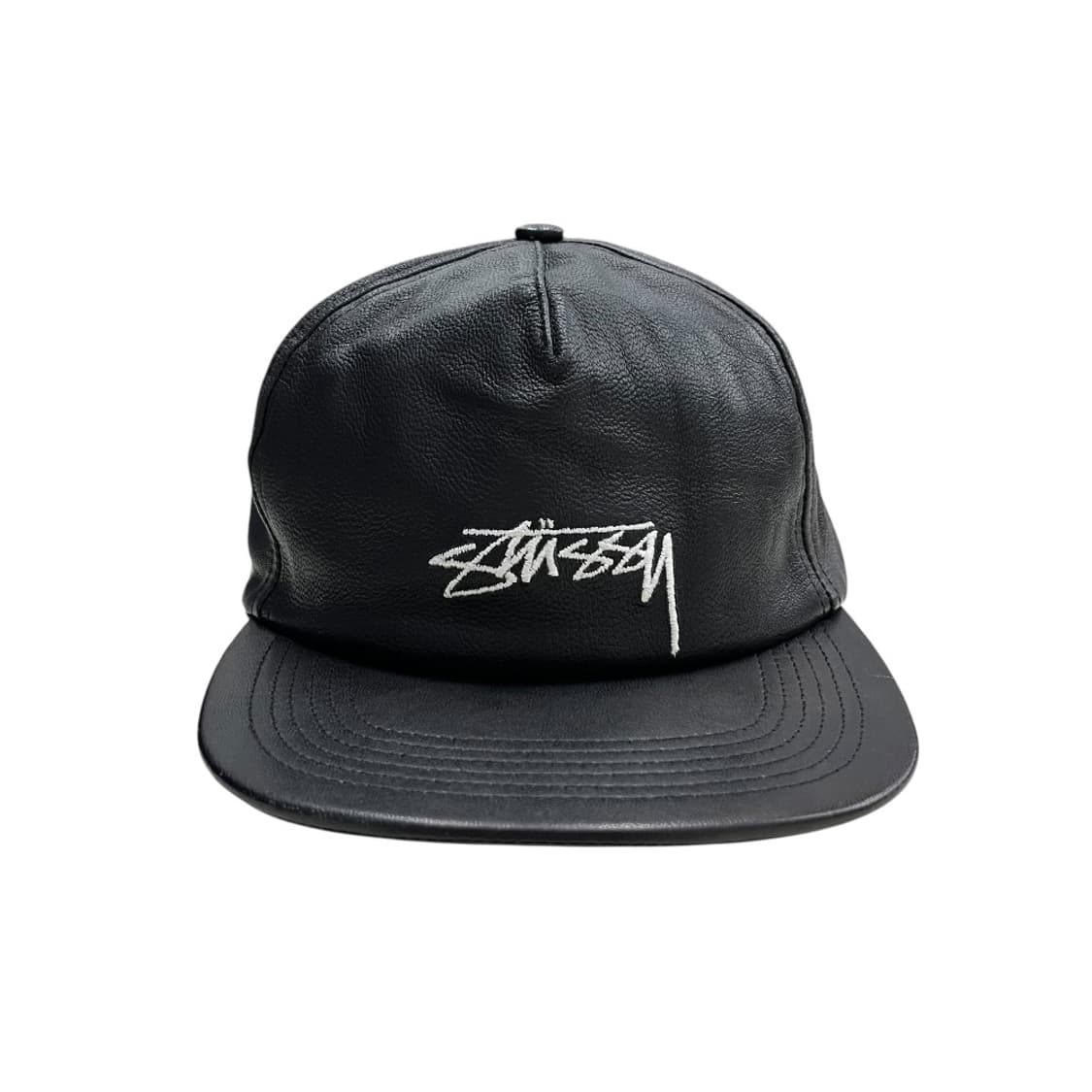 스투시 레더 블랙 스냅백 상품이미지4