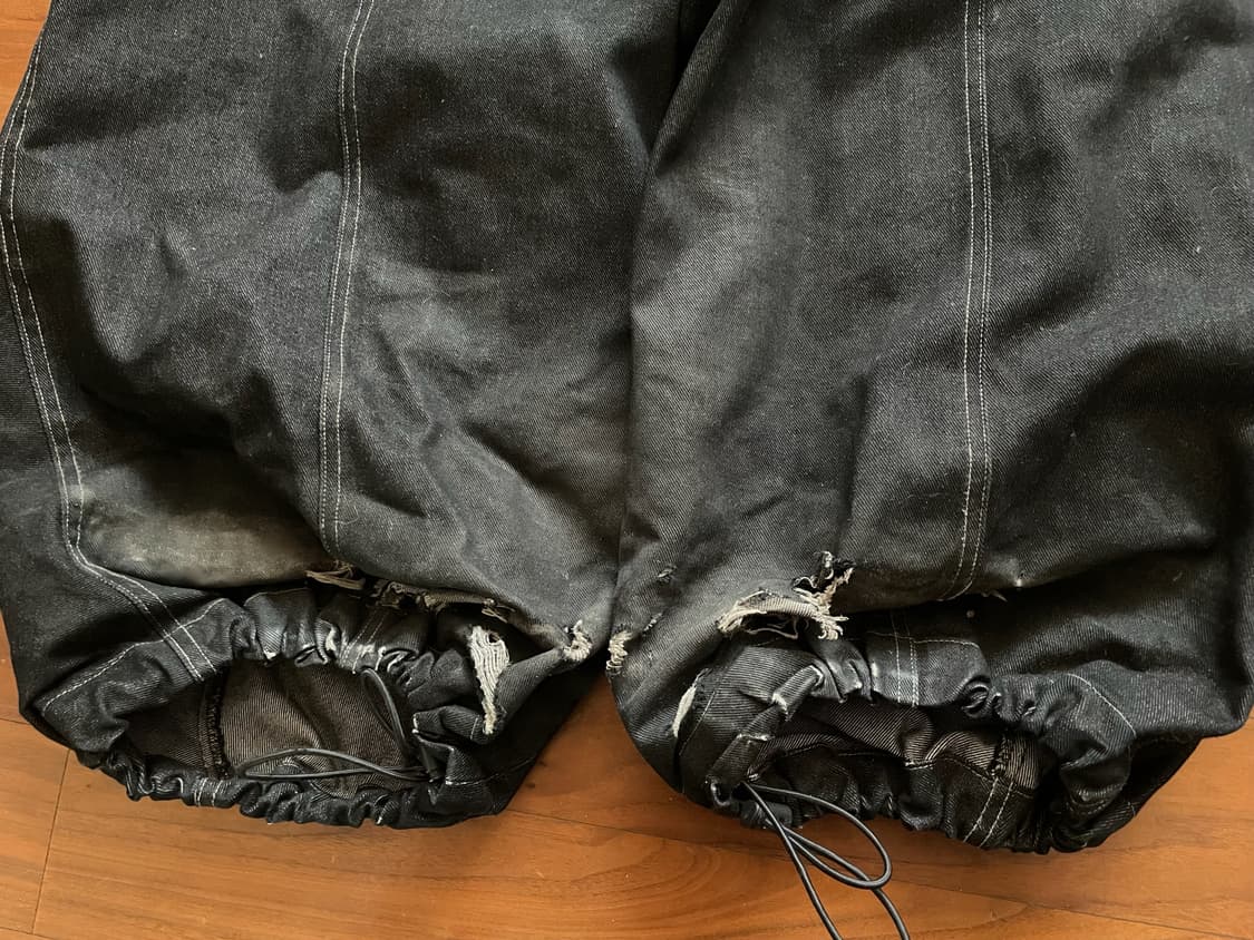 aakam 아캄 핀턱 프린팅 데님팬츠 상품이미지2