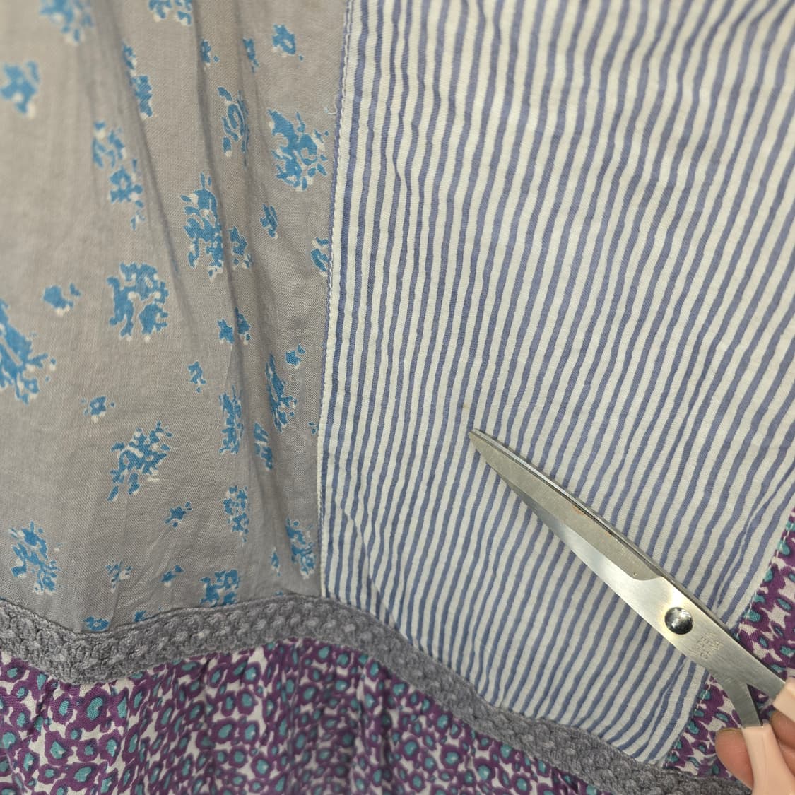 일본빈티지 패치워크 플라워 패턴 스커트 모리걸 상품이미지4