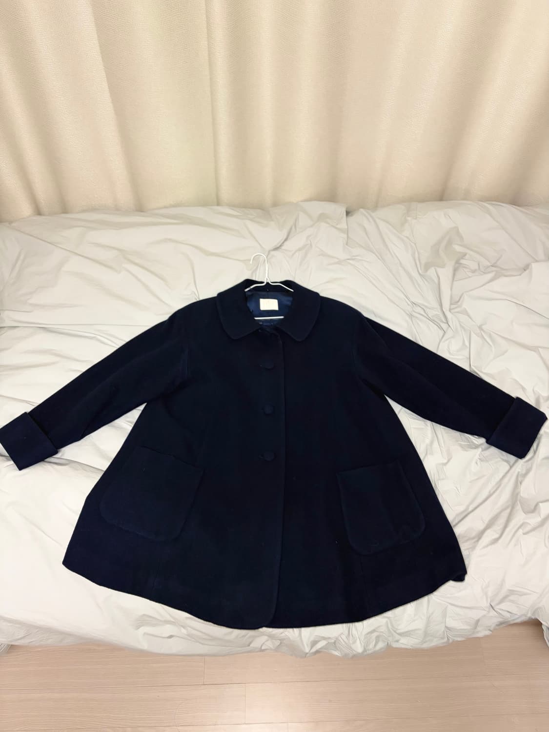 빈티지 네이비 하프코트 상품이미지2