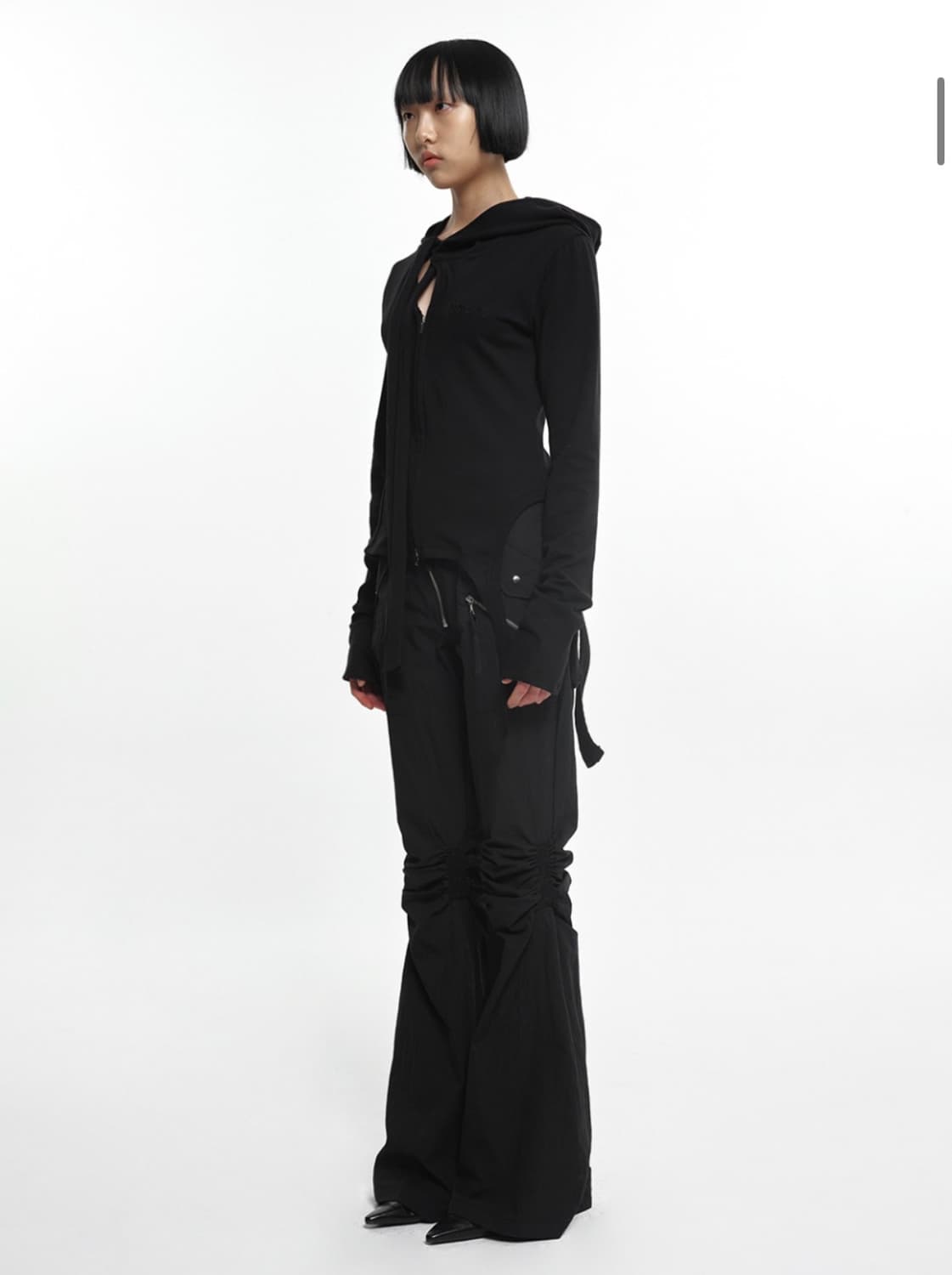 나체 exposure zip detail pants 바지 팬츠 블랙 상품이미지3