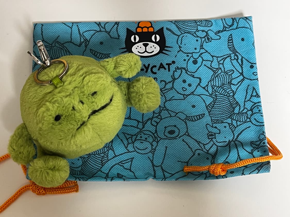 젤리캣 개구리 키링 리키 레인 프로그 백 참 그린 jellycat 상품이미지3