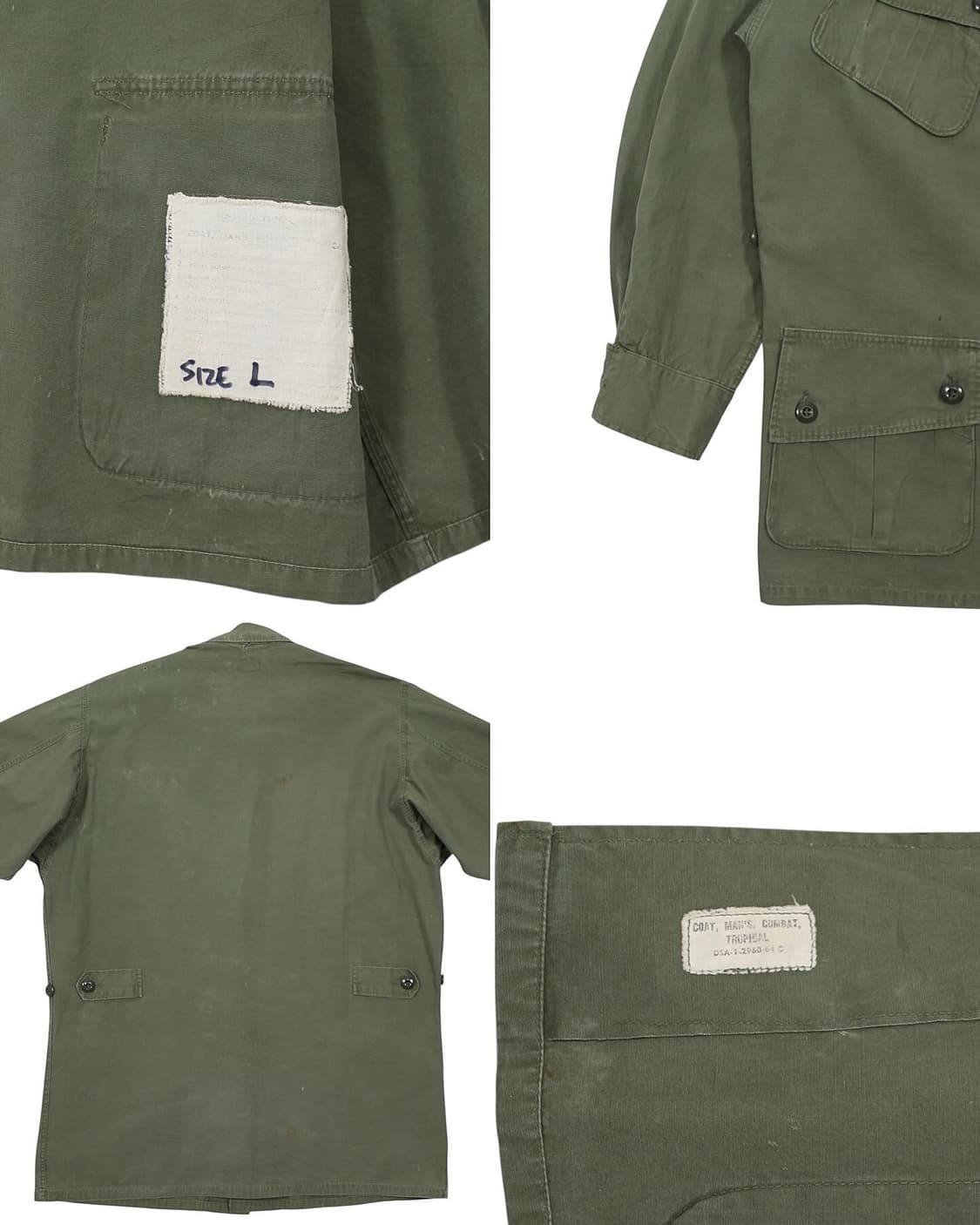 1964 US Army 미군 1세대 정글퍼티그 자켓 빈티지 밀리터리 상품이미지5