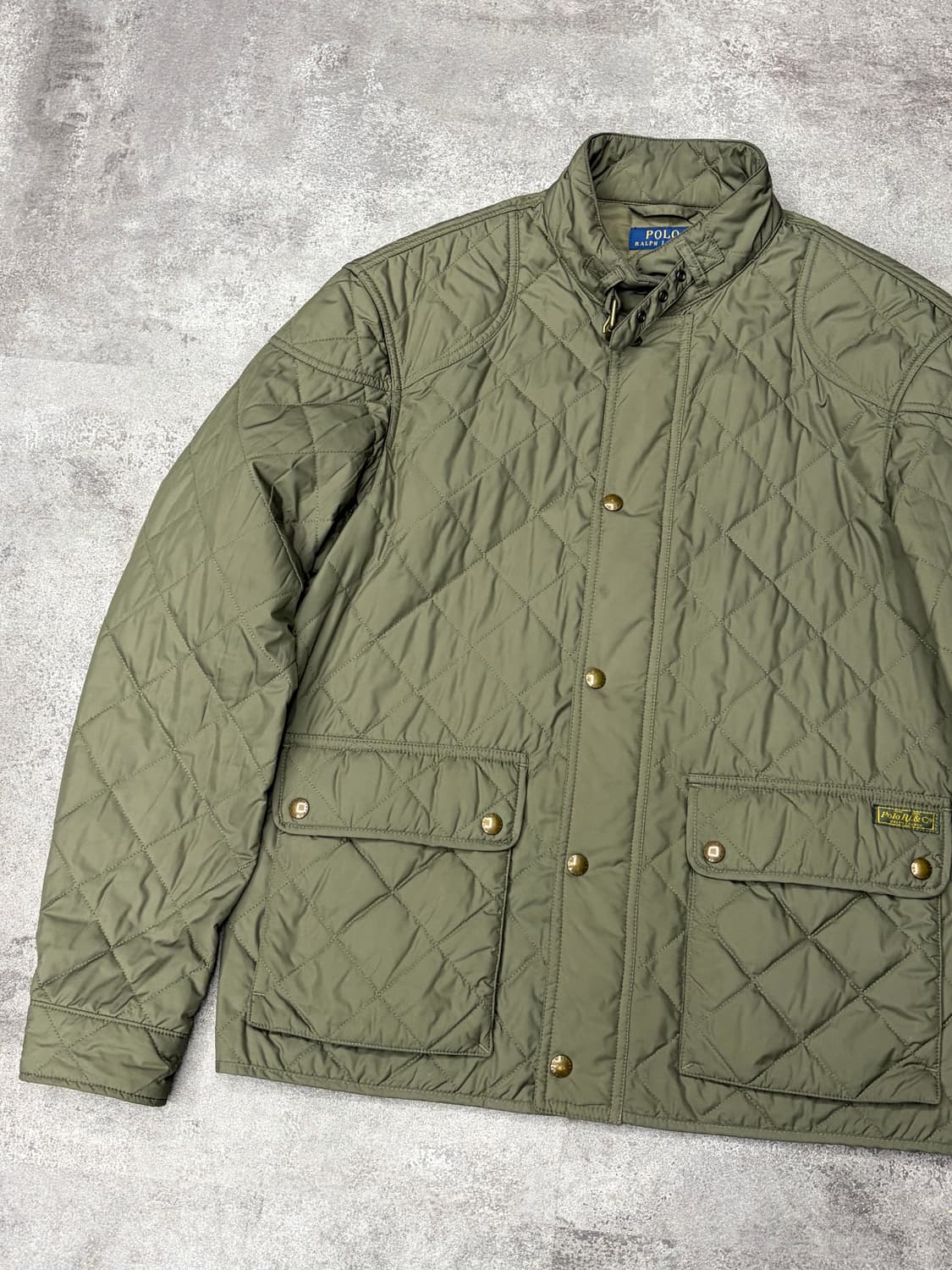 폴로 랄프로렌 퀼팅 자켓 카키 상품이미지2