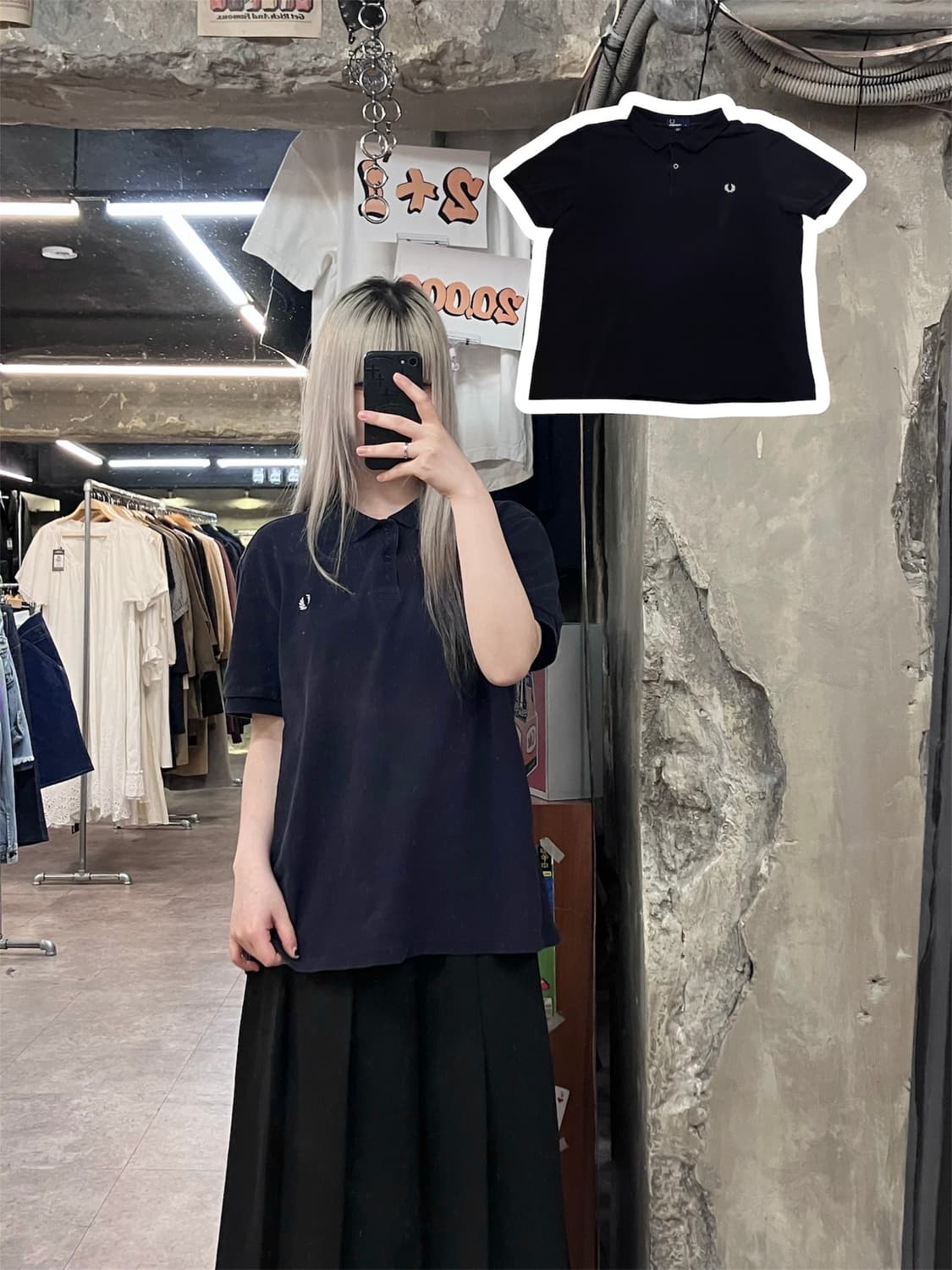 프레드페리 반팔 카라티 네이비 XL  #csz3889 상품이미지1