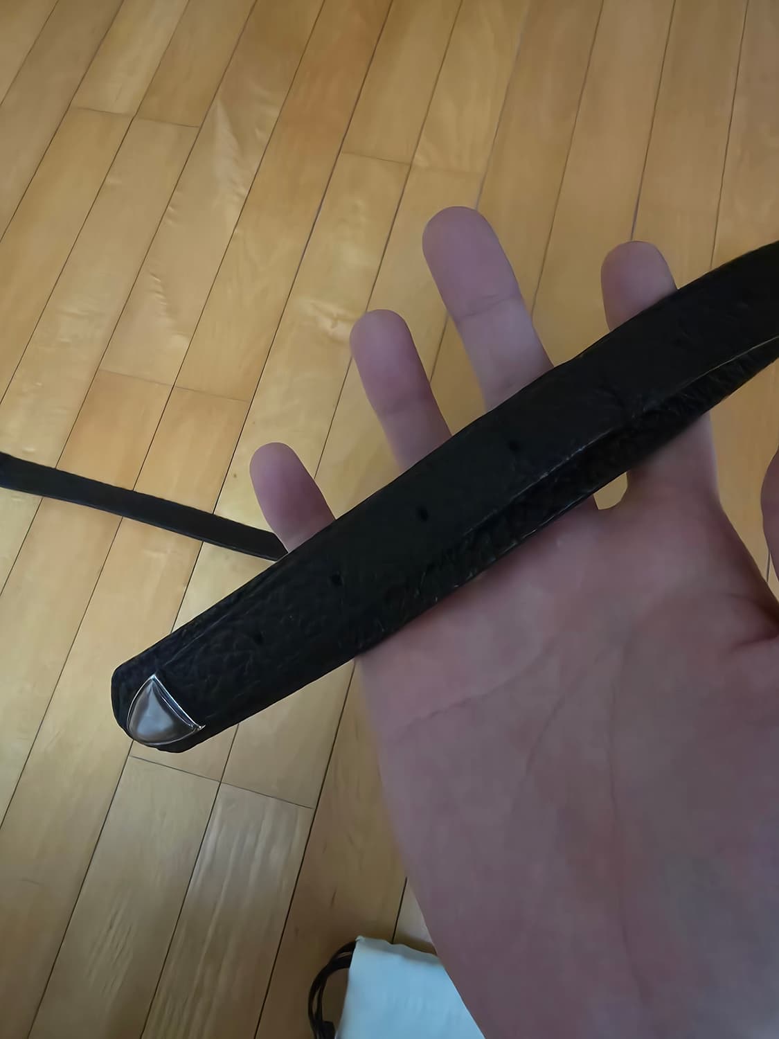 르메르 미니멀 웨스턴 벨트 카우 레더 블랙 95 상품이미지4