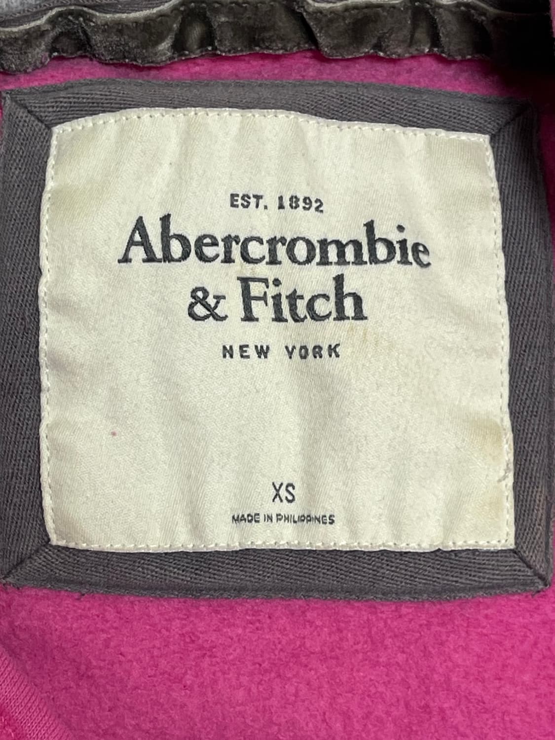 아베크롬비 후드집업 핑크 XS 상품이미지3