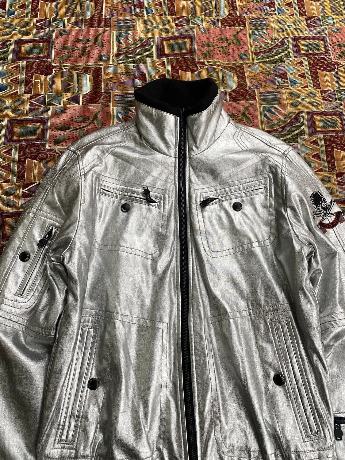 [M] DOHC Revolution 실버 바이커 자켓 상품이미지2