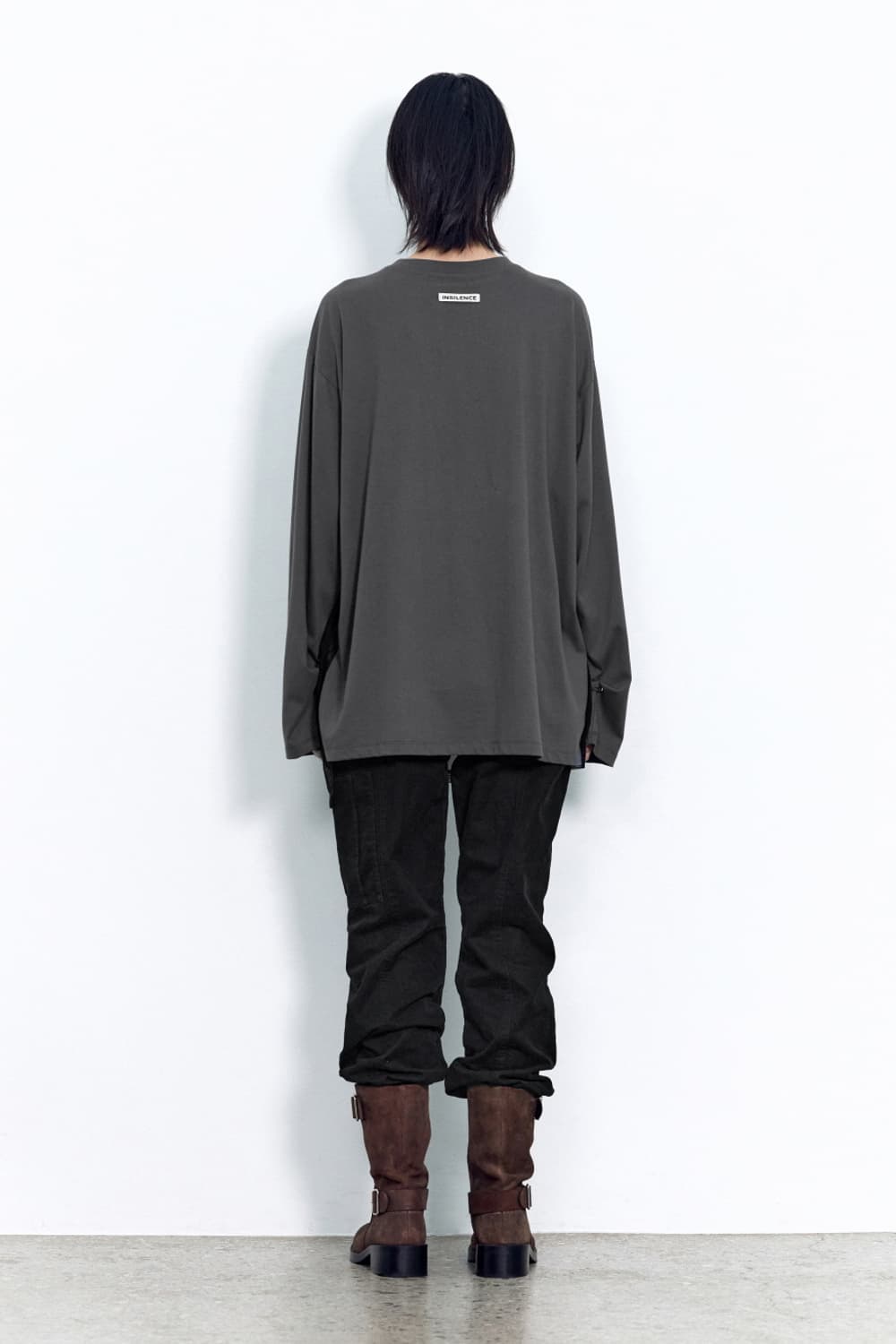 메쉬 레이어드 롱슬리브 CHARCOAL 상품이미지3