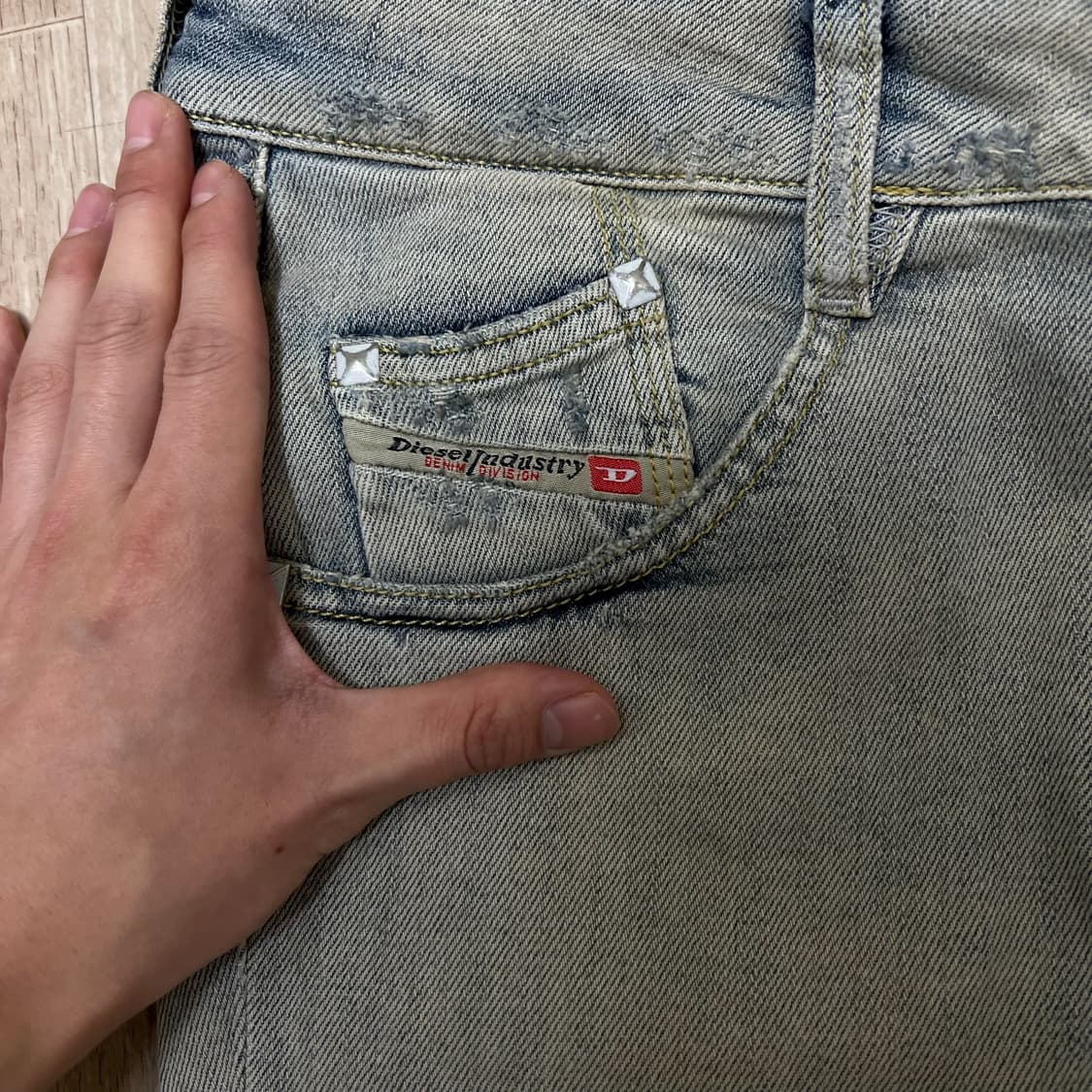 디젤 크러쉬 워싱 데님 청바지 28/34 상품이미지4