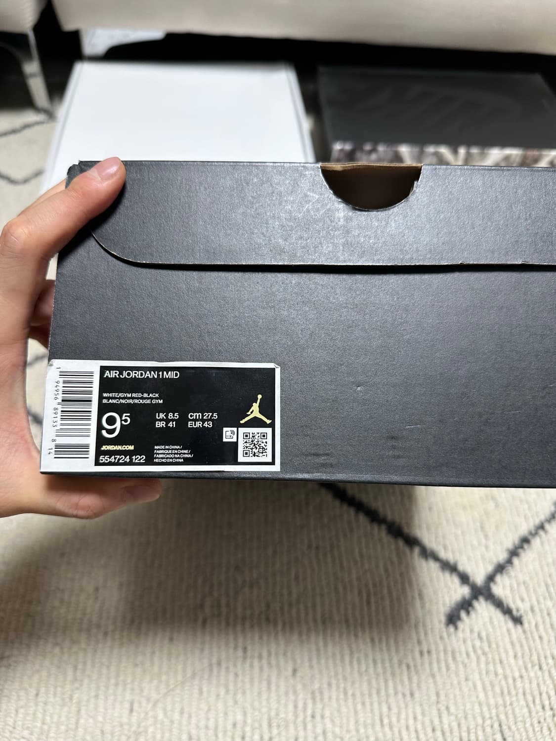 [275] 나이키 조던1 미드 짐레드 상품이미지3