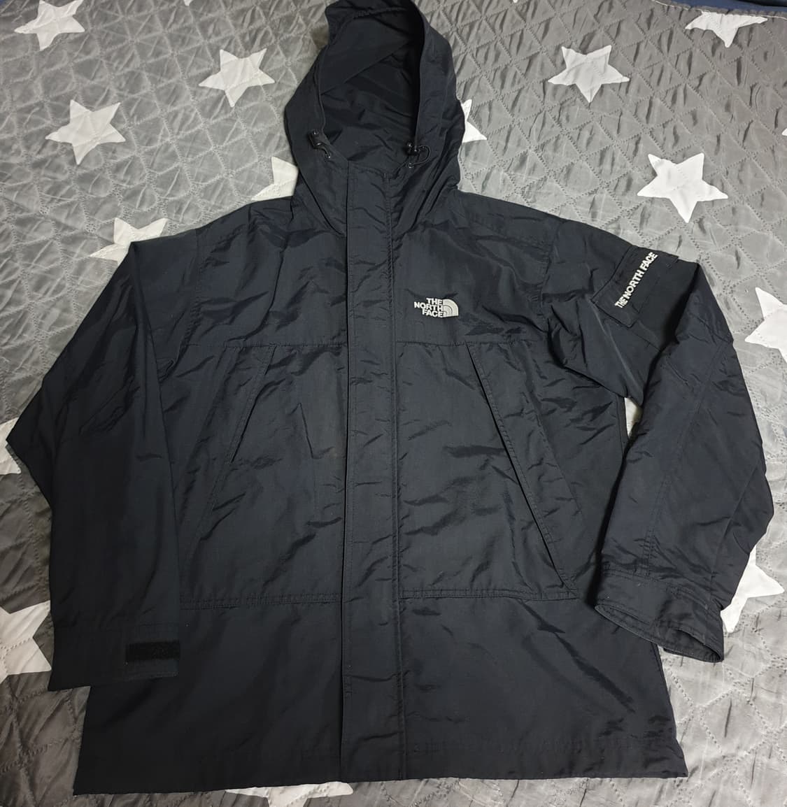 노스페이스 어깨포켓 후드 바람막이 집업 자켓 블랙 (M) 상품이미지1