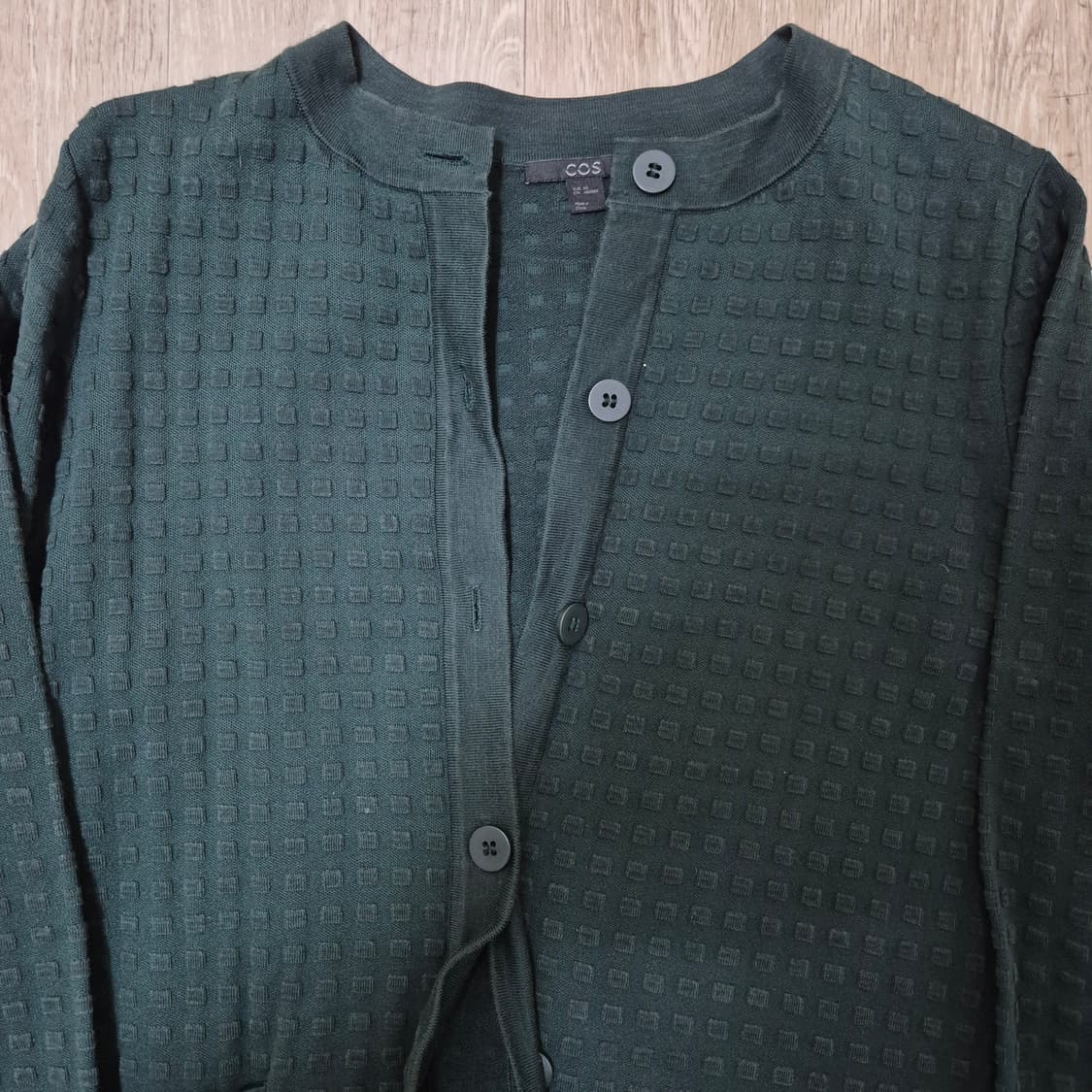 COS 코스 다크 그린 미디 가디건 상품이미지2