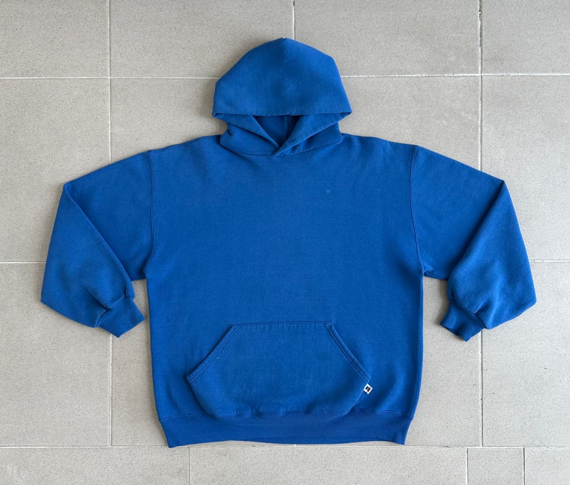 90s 빈티지 러셀 후드 블루 XL USA 상품이미지1