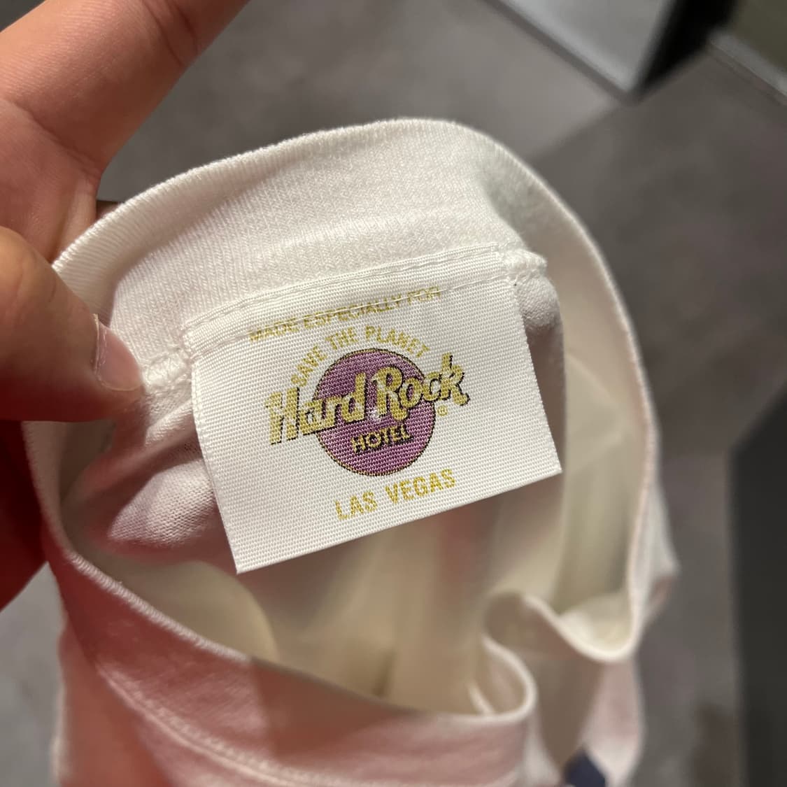 HARD ROCK 하드락 화이트 라스베가스 호텔 프린팅 스펠아웃 성조기  상품이미지4