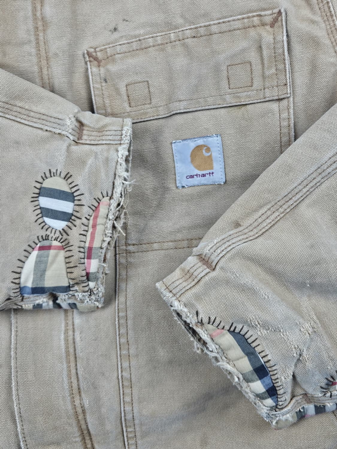 칼하트 버버리 리페어 캔버스 초어 워크 자켓 (상세설명참조)/ 10255 상품이미지7