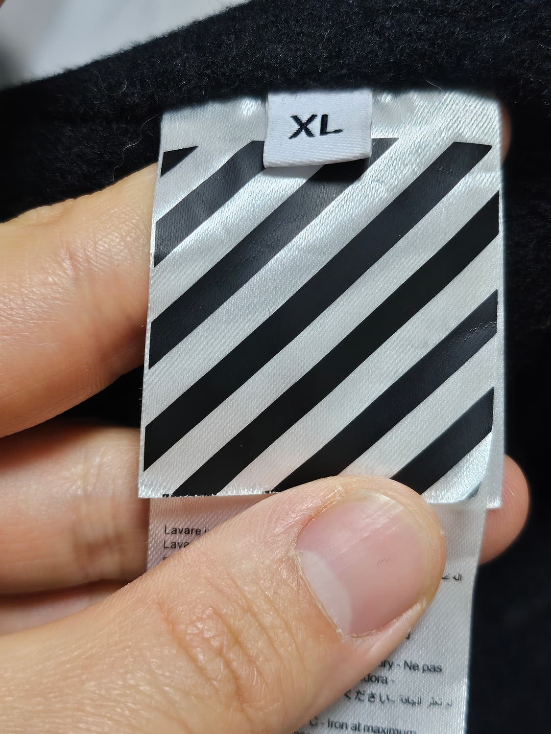 오프화이트 17fw 버질 아블로 패치 울코트 XL 상품이미지7