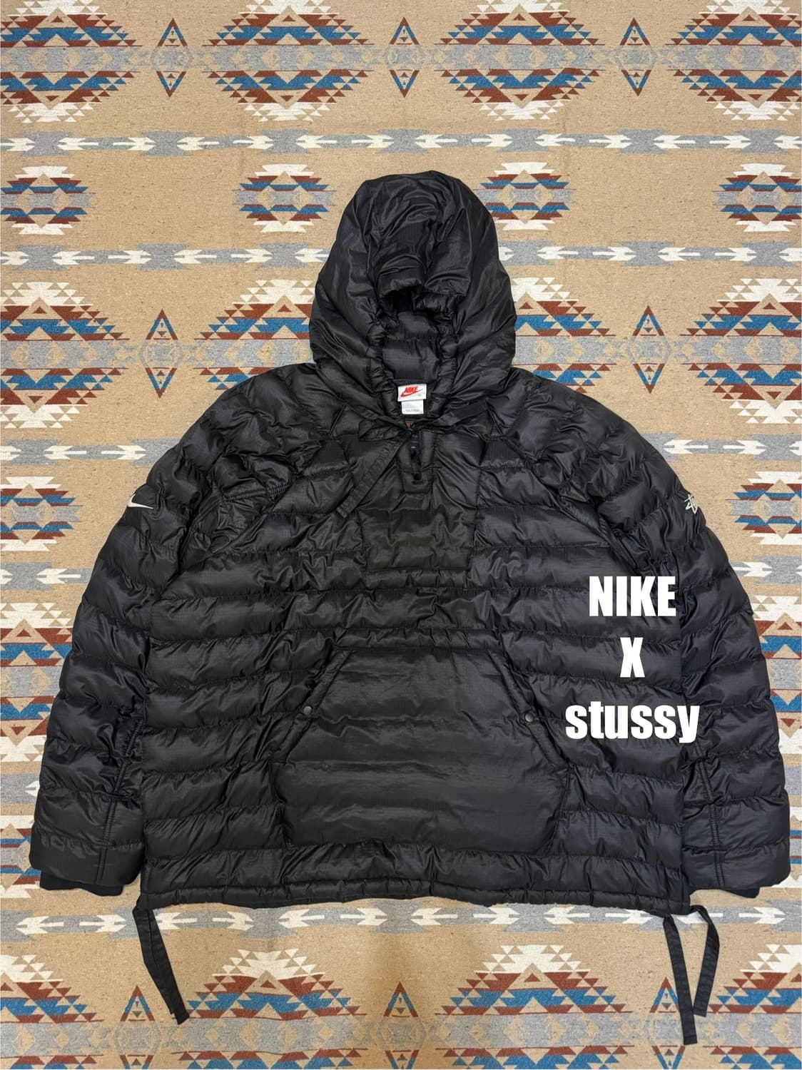 [XL][110] 스투시 x 나이키 인슐레이티드 자켓 블랙 US/EU 상품이미지1