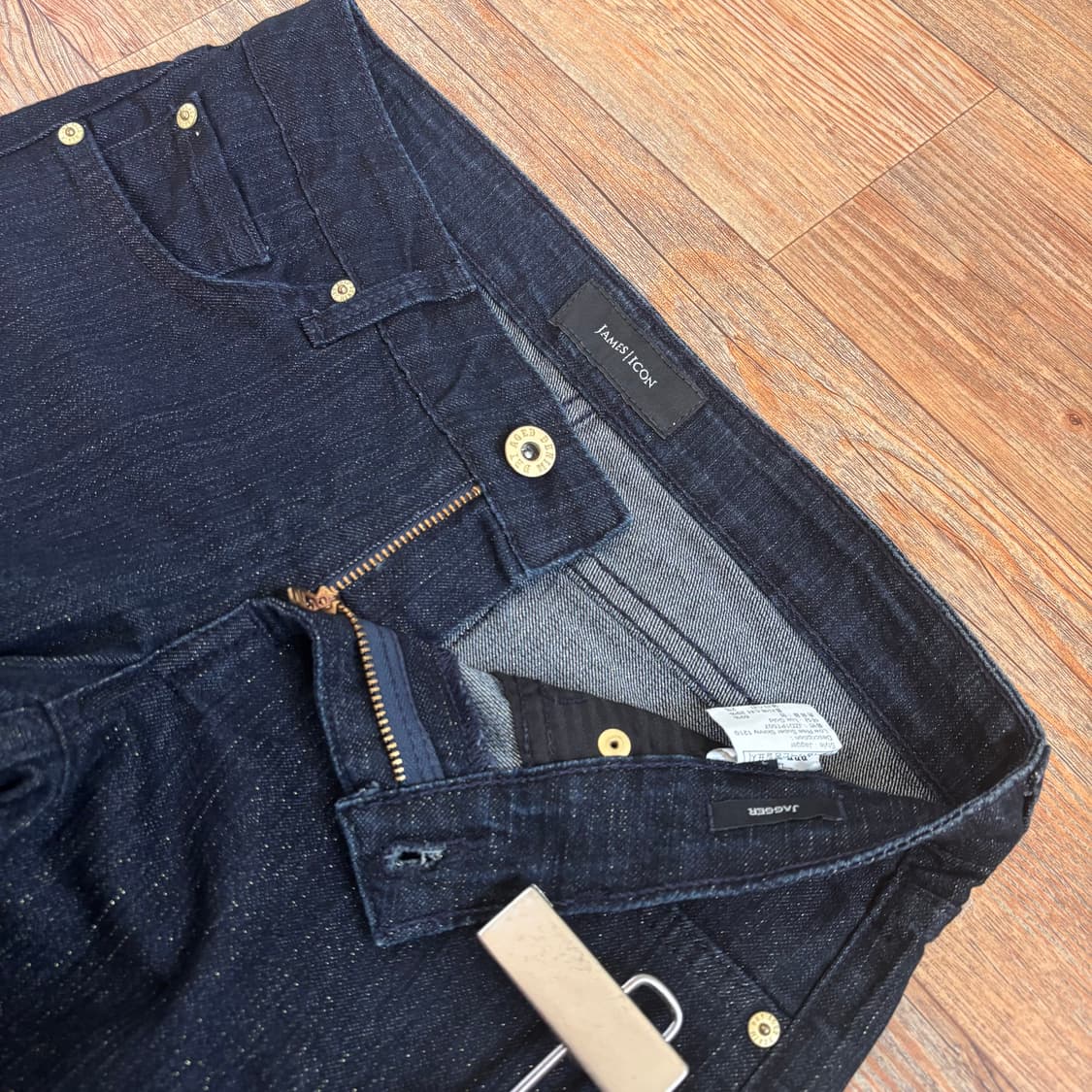 제임스진 정품 더블니 스터드 26 슬림 데님 청바지 스판 펄사 상품이미지3