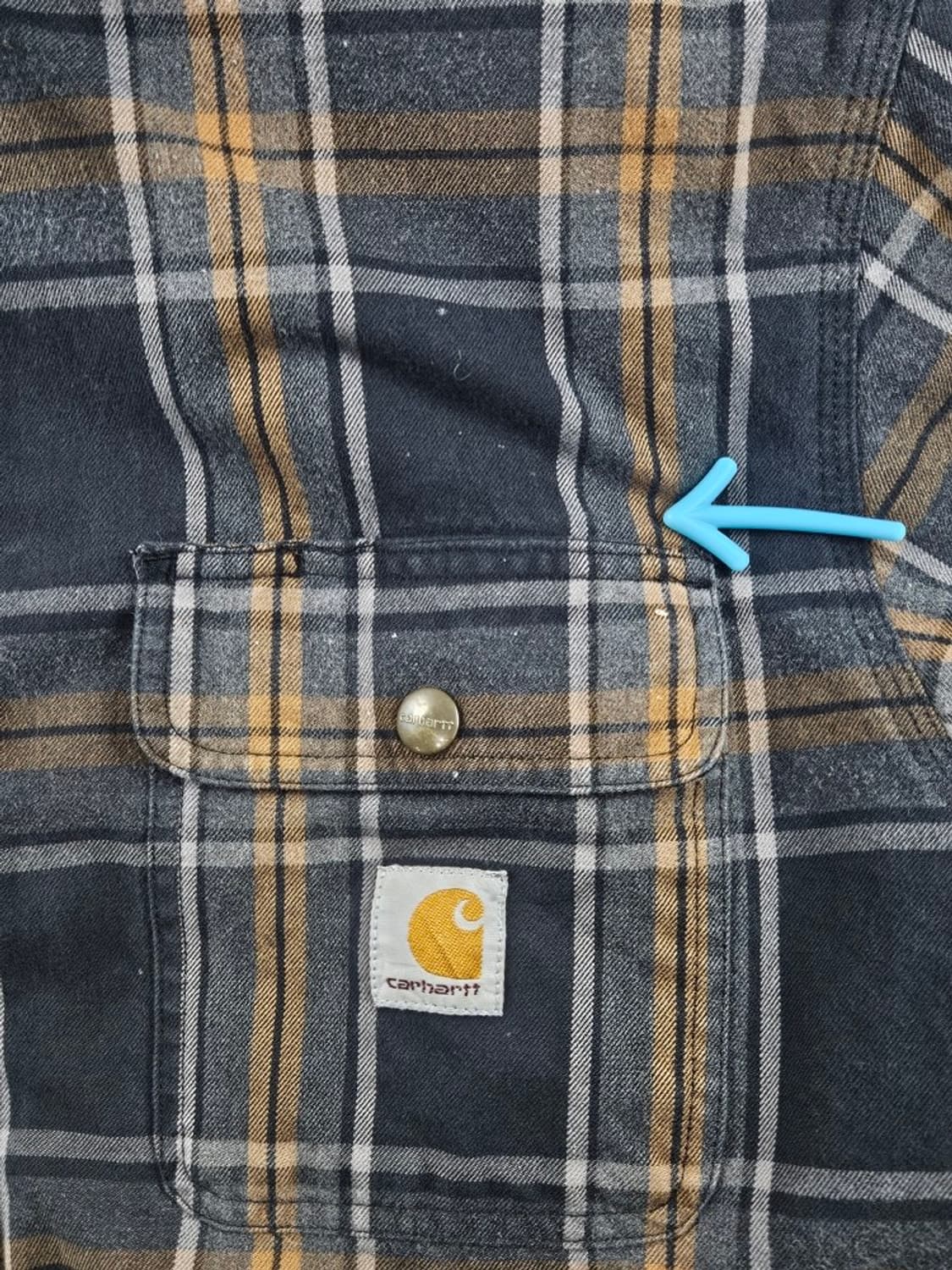 칼하트 쉐르파 라인드 체크 셔츠 워크 자켓 ( L ) / 10703 상품이미지8