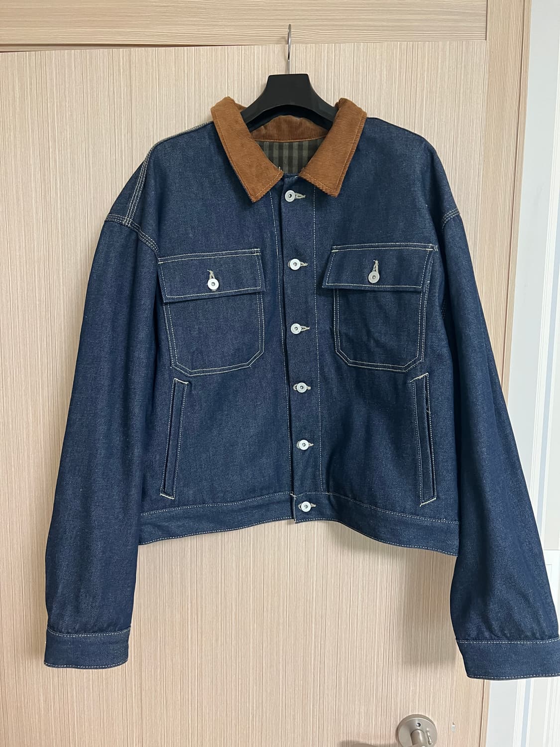 M 이지 시즌 6 샘플 데님 코듀로이 자켓 인디고 상품이미지1