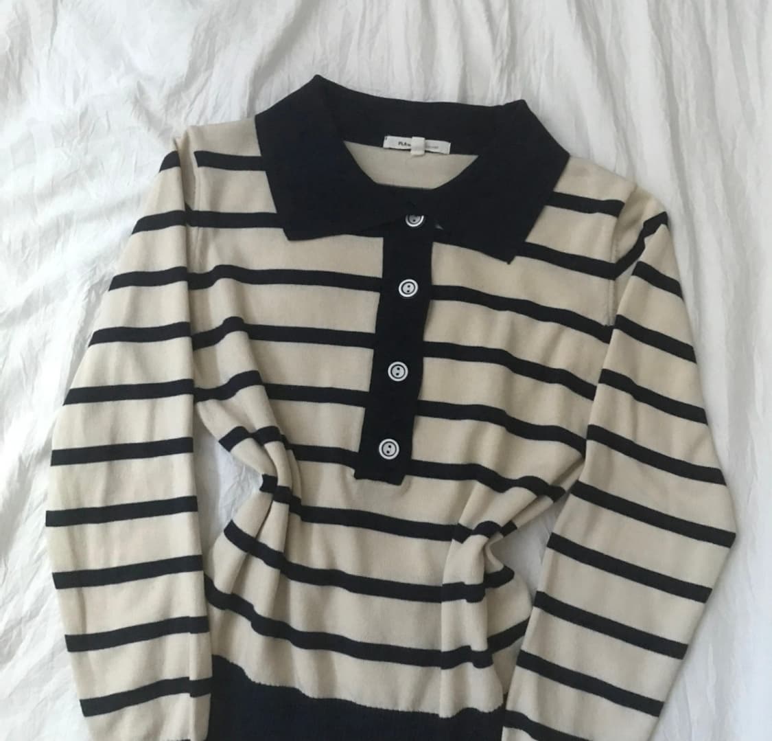 플라스틱 아일랜드 단가라 스트라이프 니트 상품이미지2