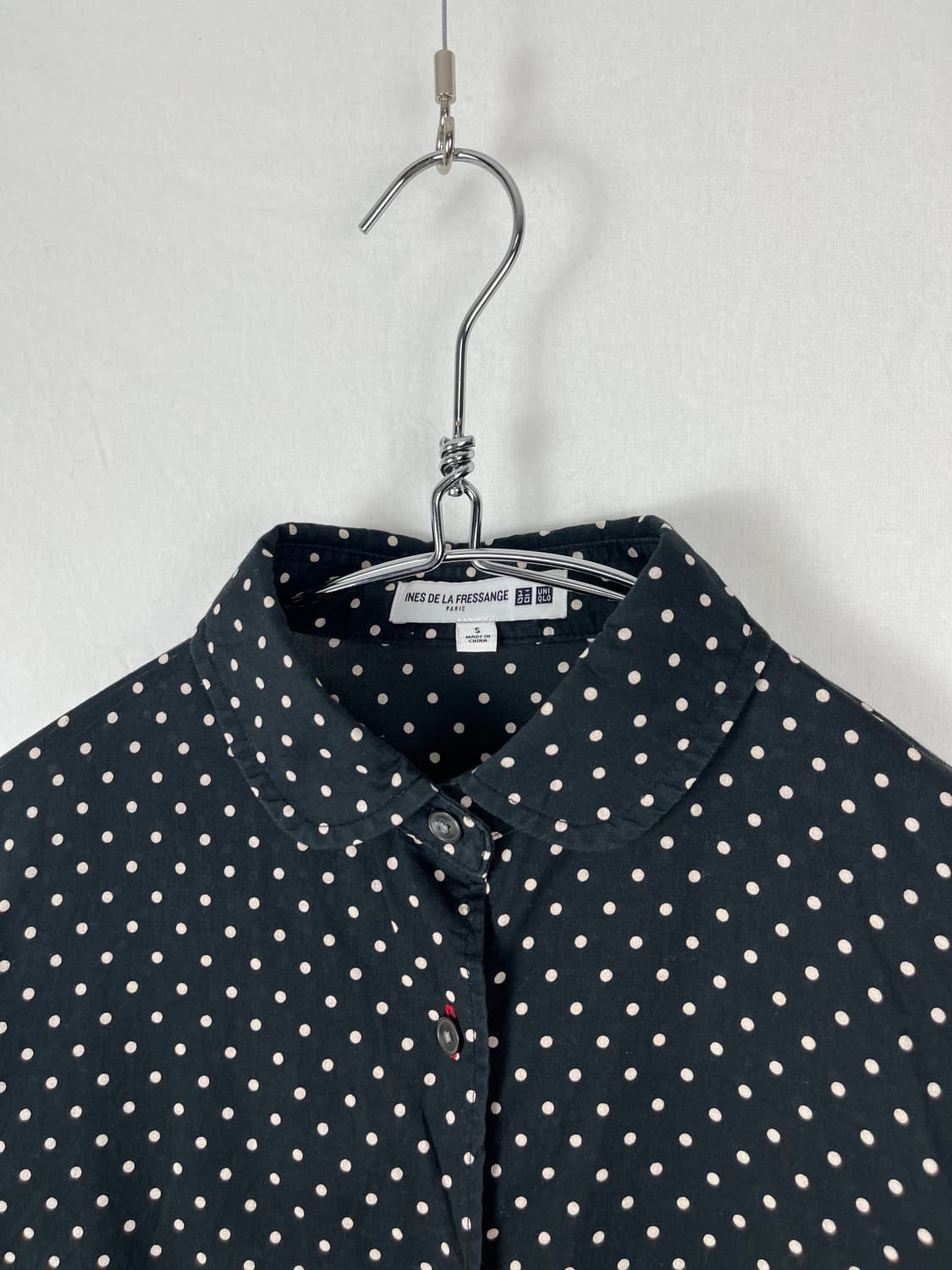 Uniqlo X INES LA FRESSANGE 도트패턴  셔츠  상품이미지5