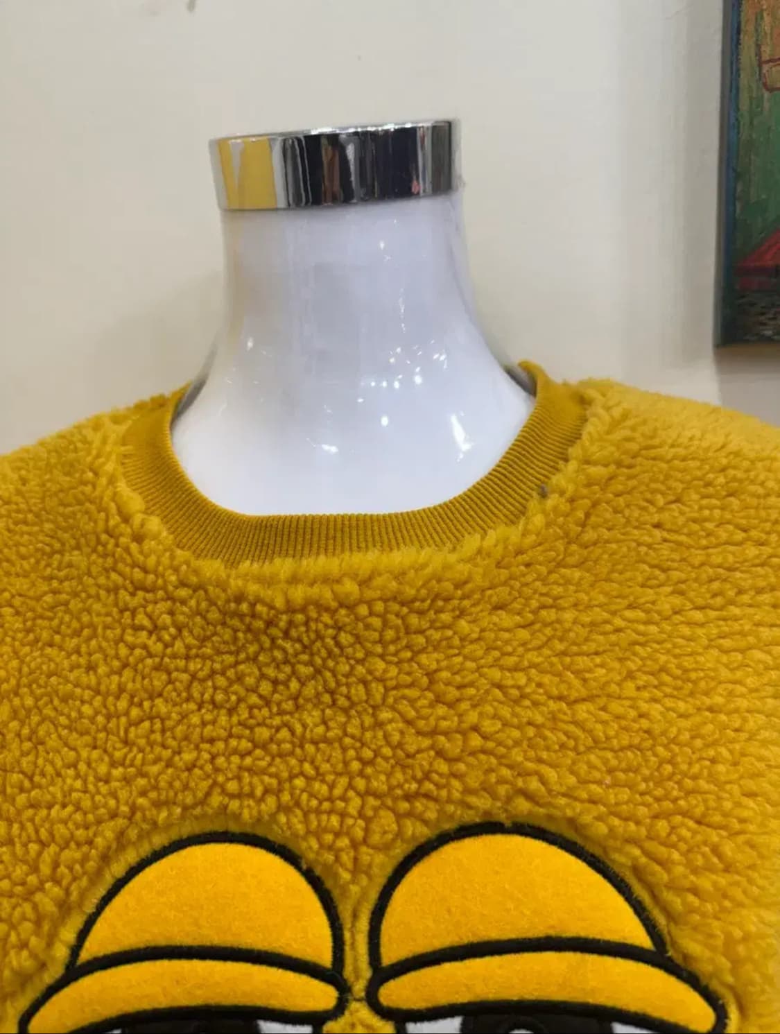 M&M’s 캐릭터 보아 플리스 맨투맨 /머스타드 옐로우/오버핏 상품이미지3