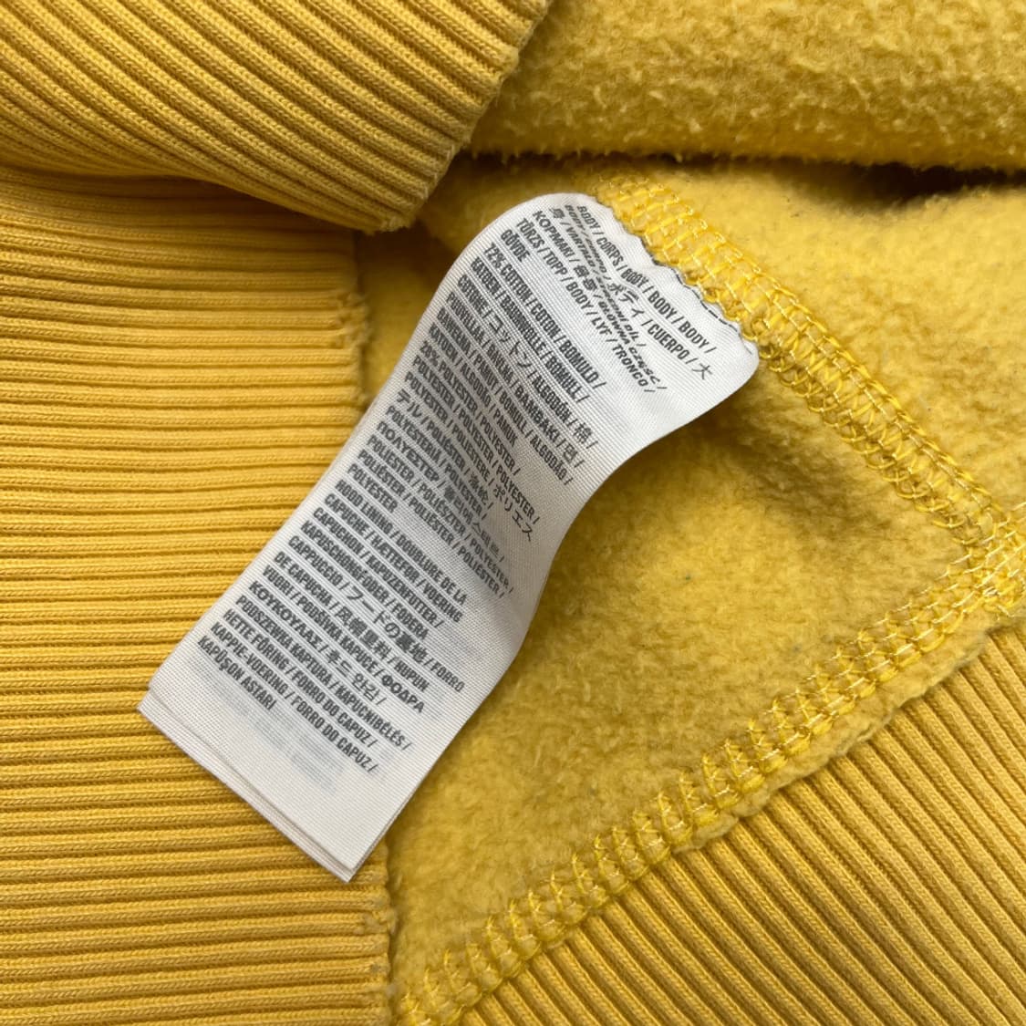 아베크롬비 네이비패치 옐로우 후드 M 상품이미지6