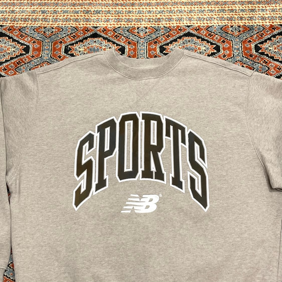 뉴발란스 프린팅 베이지 기모 후드티 남성L 상품이미지2