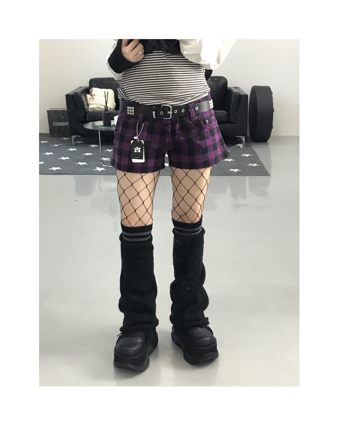 Jessy Logan Y2k Checked Shorts 상품이미지1