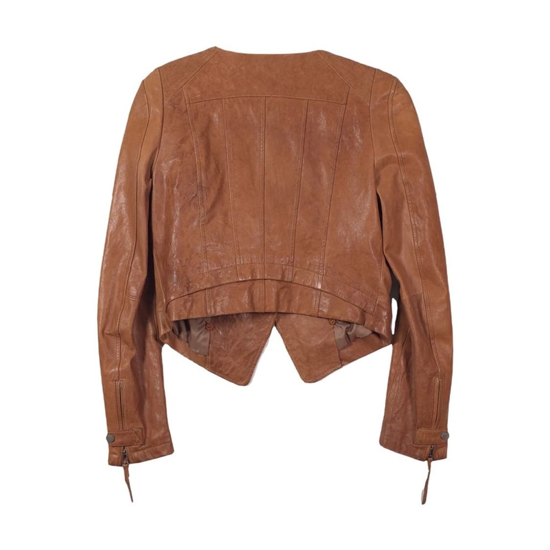 THE DAY 천연 양가죽 사선 지퍼 라이더 자켓 상품이미지2