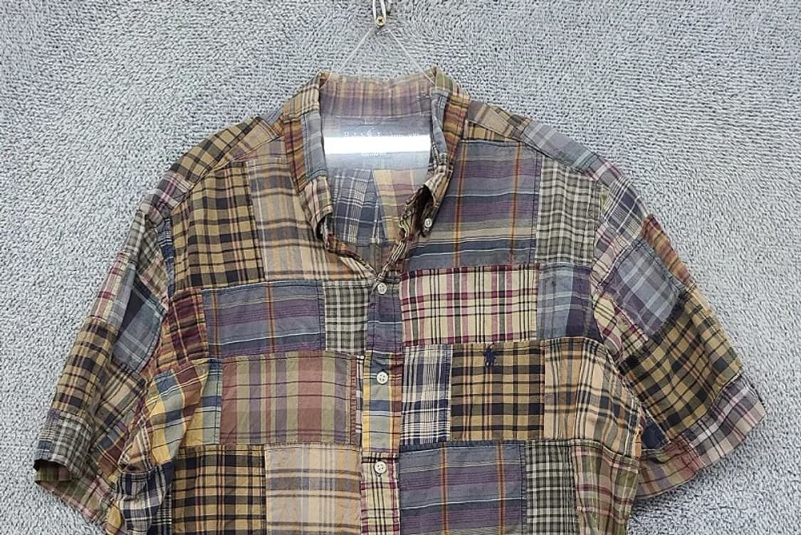 폴로 랄프로렌 커스텀핏 빈티지 체크 반팔 셔츠 XXL 상품이미지3