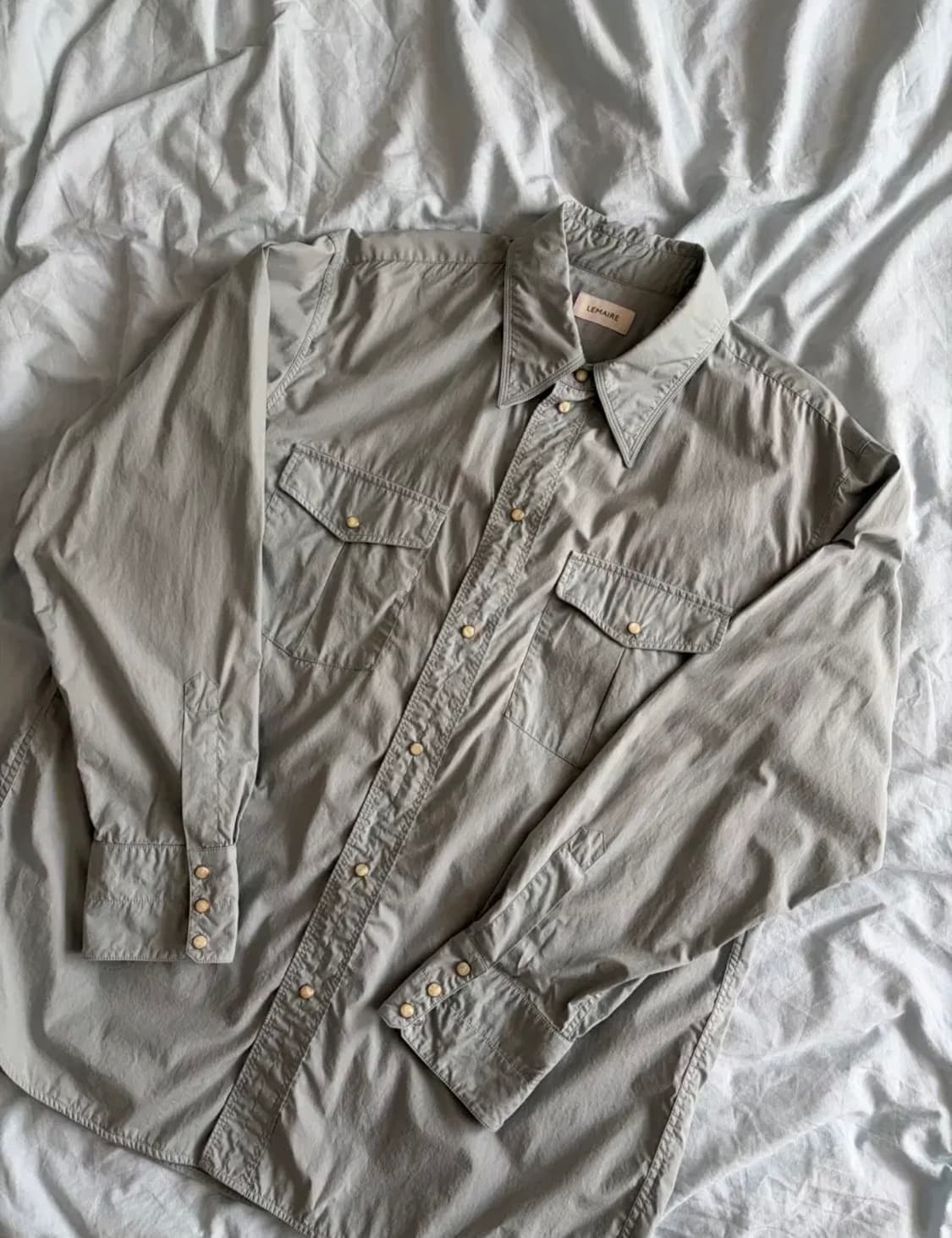 르메르 웨스턴 팝린 셔츠 스카이블루 (52사이즈) 상품이미지6