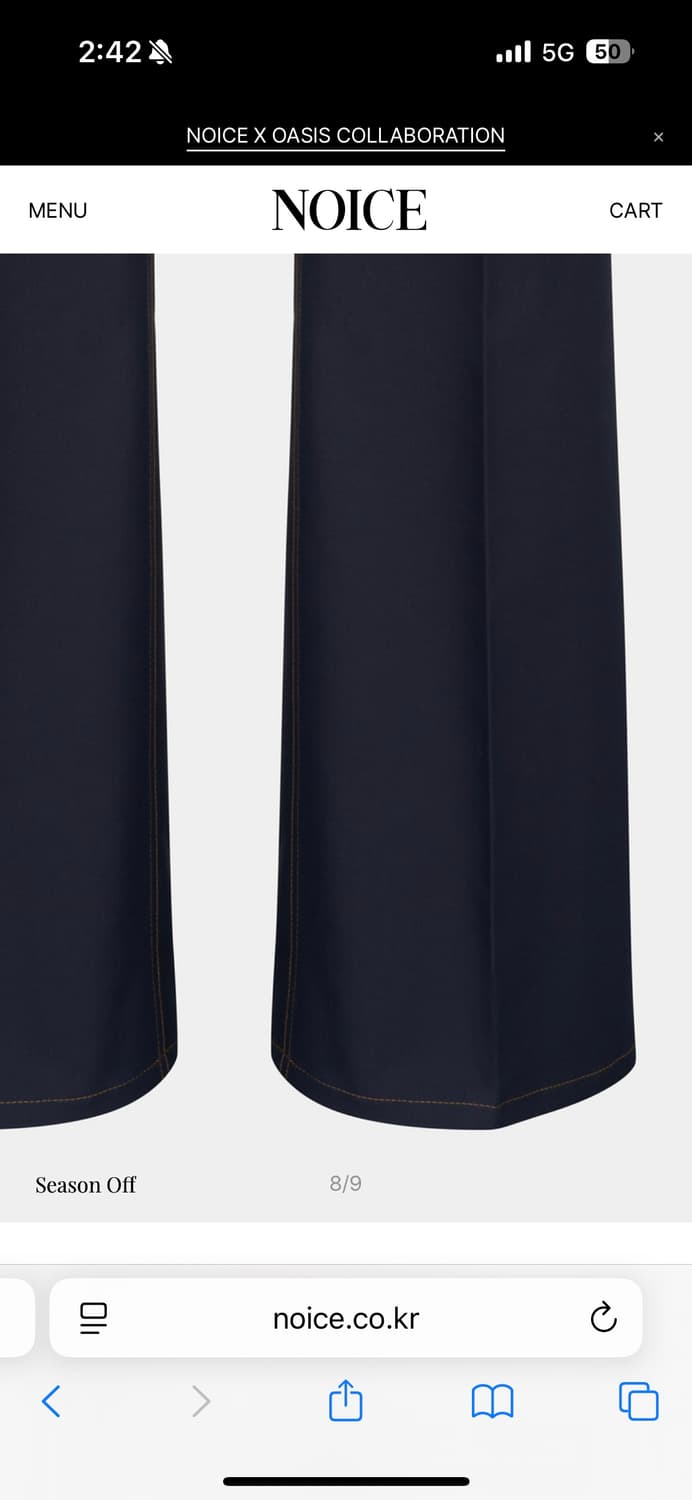 노이스 TRUCKER FLARED PANTS - DARK NAVY 상품이미지5