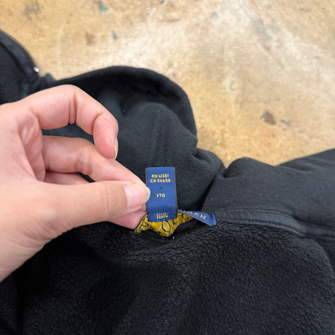 폴로 랄프로렌 블랙 검빨 후드집업 상품이미지6