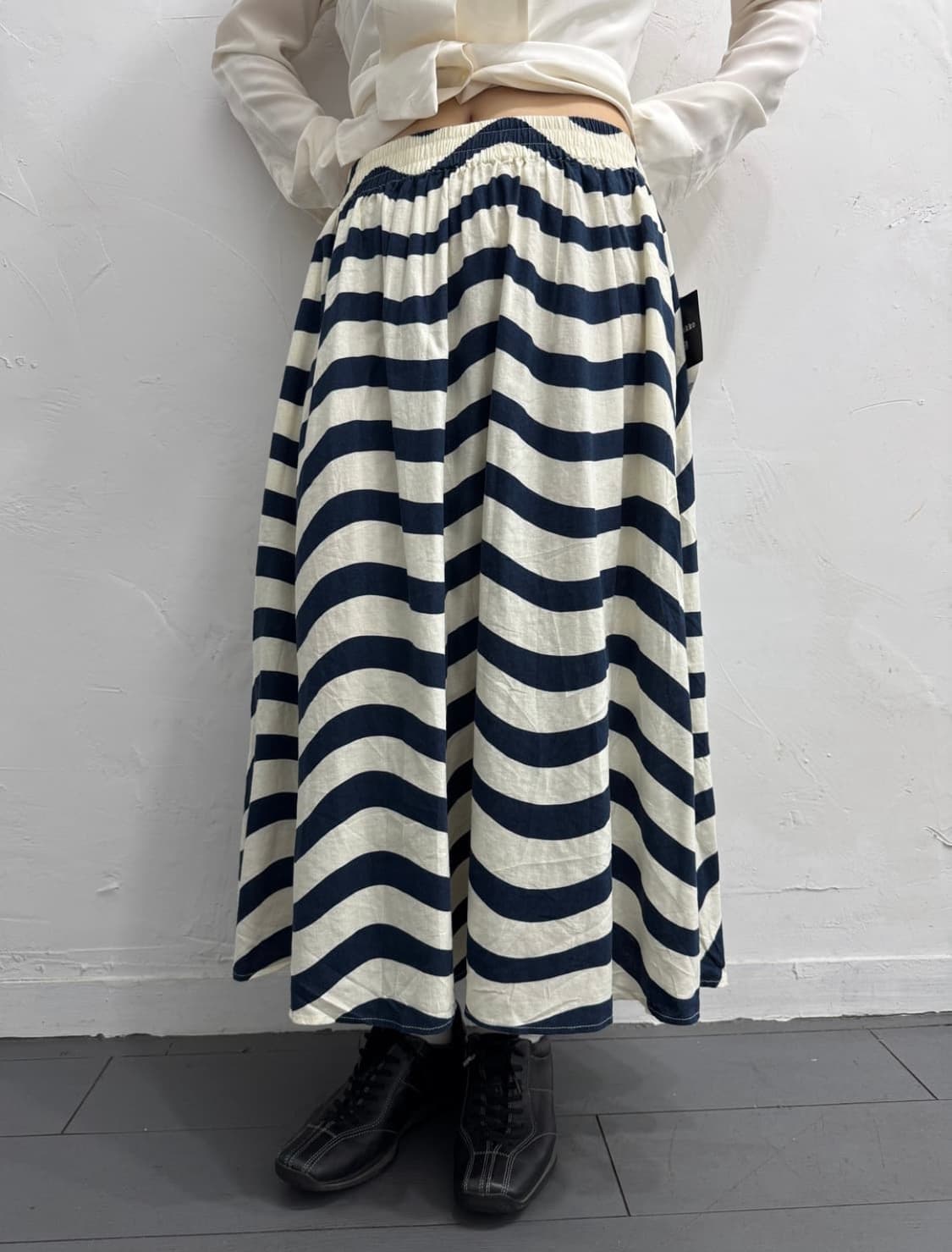 [L]유니클로x마리메꼬 스트라이프 플레어 스커트 상품이미지2